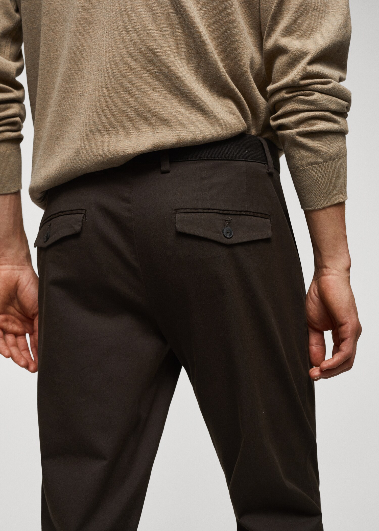 Celana panjang katun crop tapered - Rincian barang 4