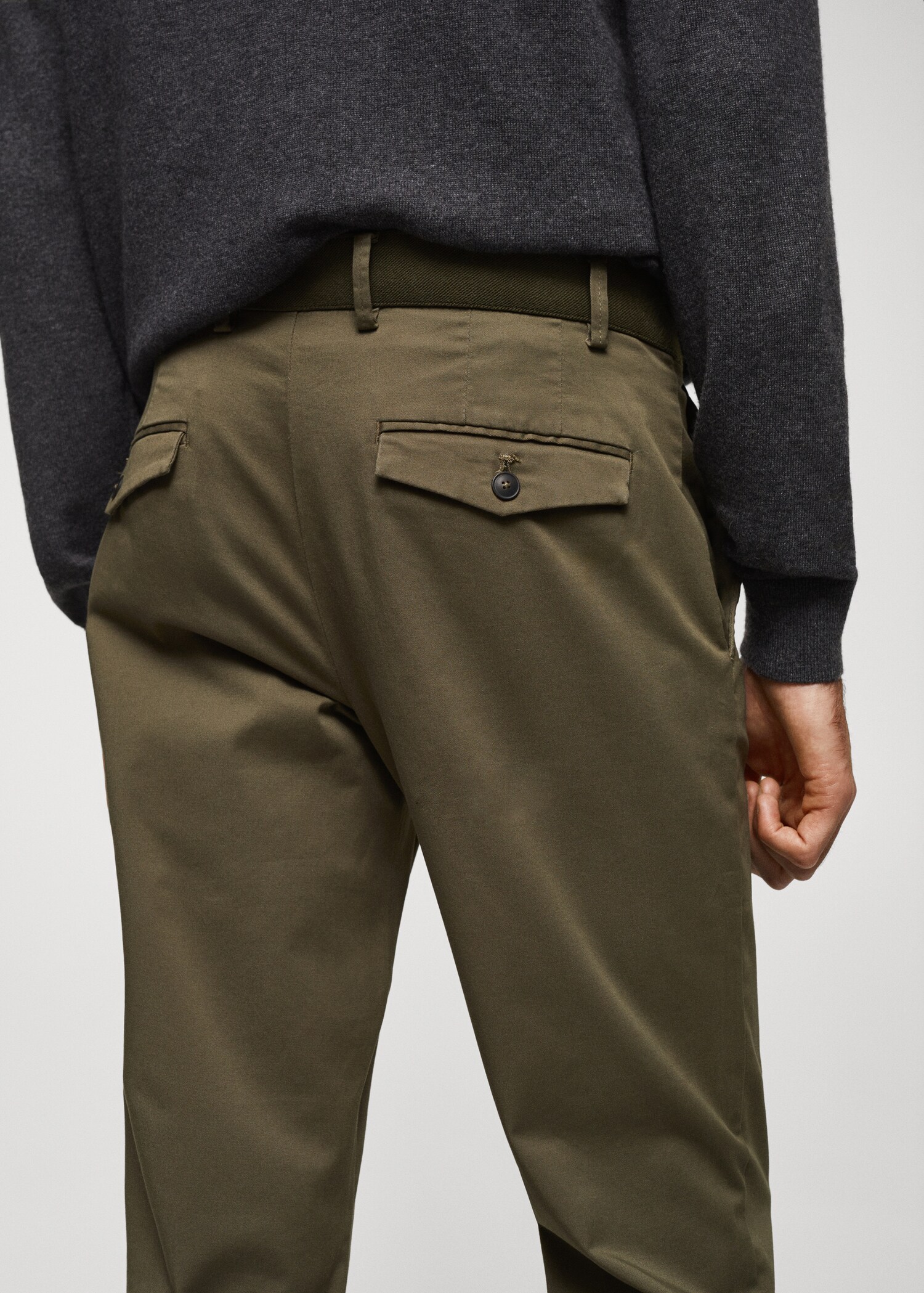 Celana panjang katun crop tapered - Rincian barang 4