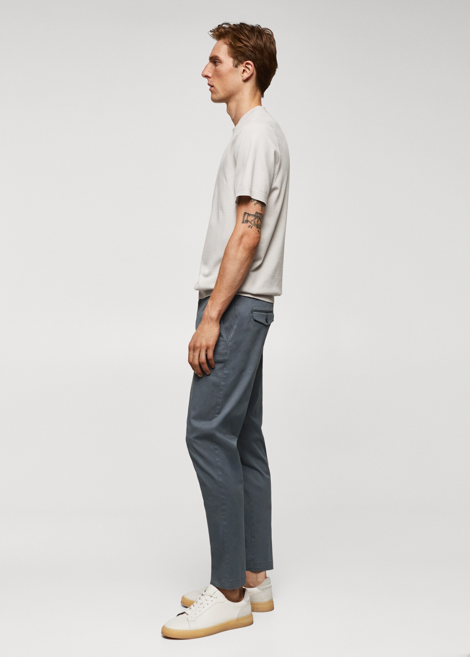 Celana panjang katun crop tapered - Rincian barang 2