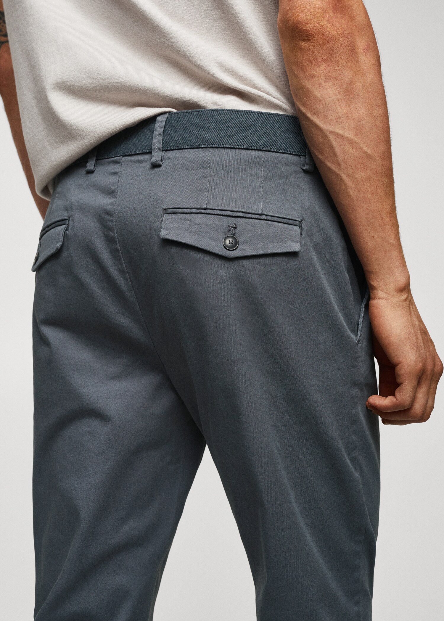 Celana panjang katun crop tapered - Rincian barang 4