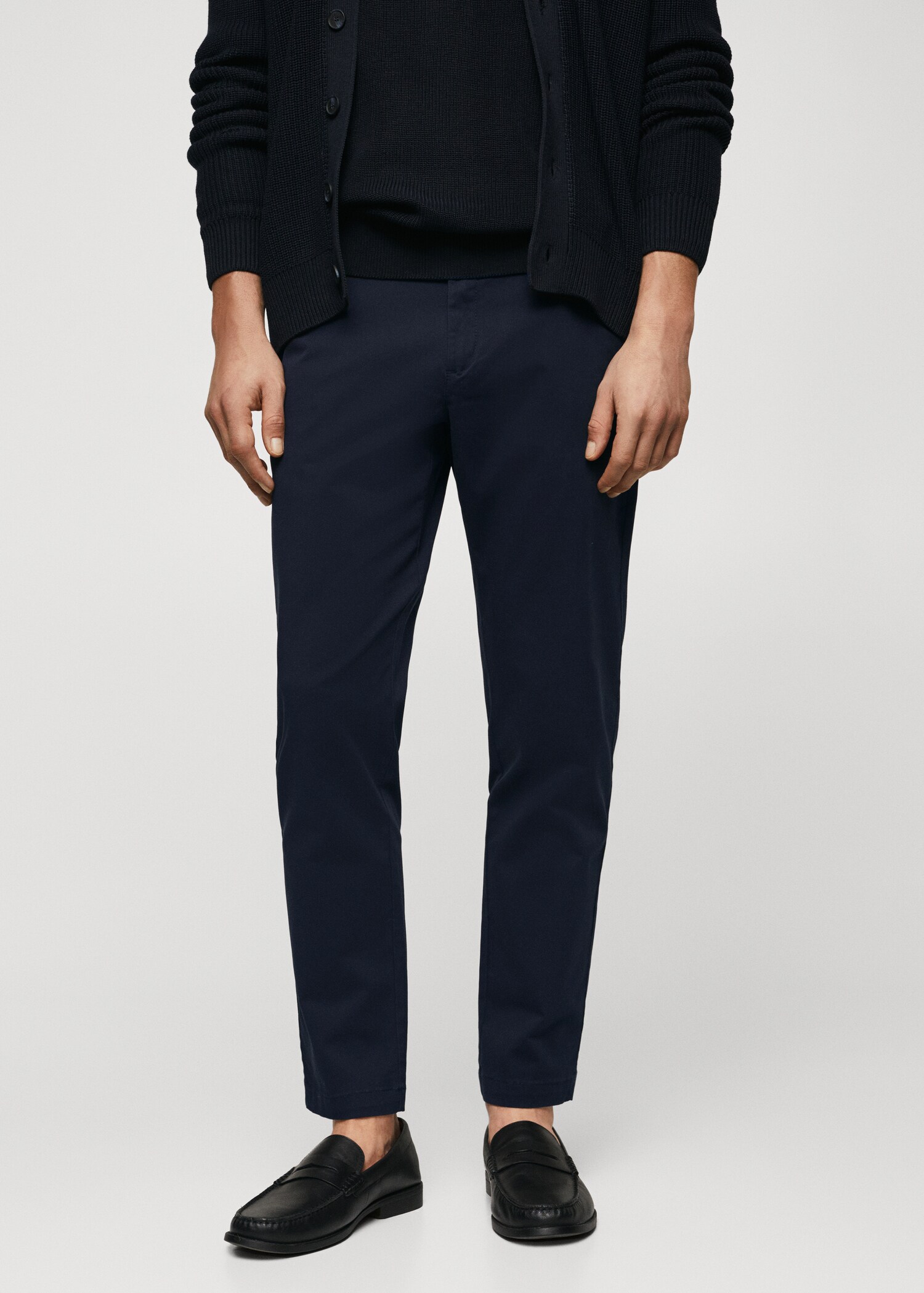 Pantaloni cotone tapered crop - Piano medio