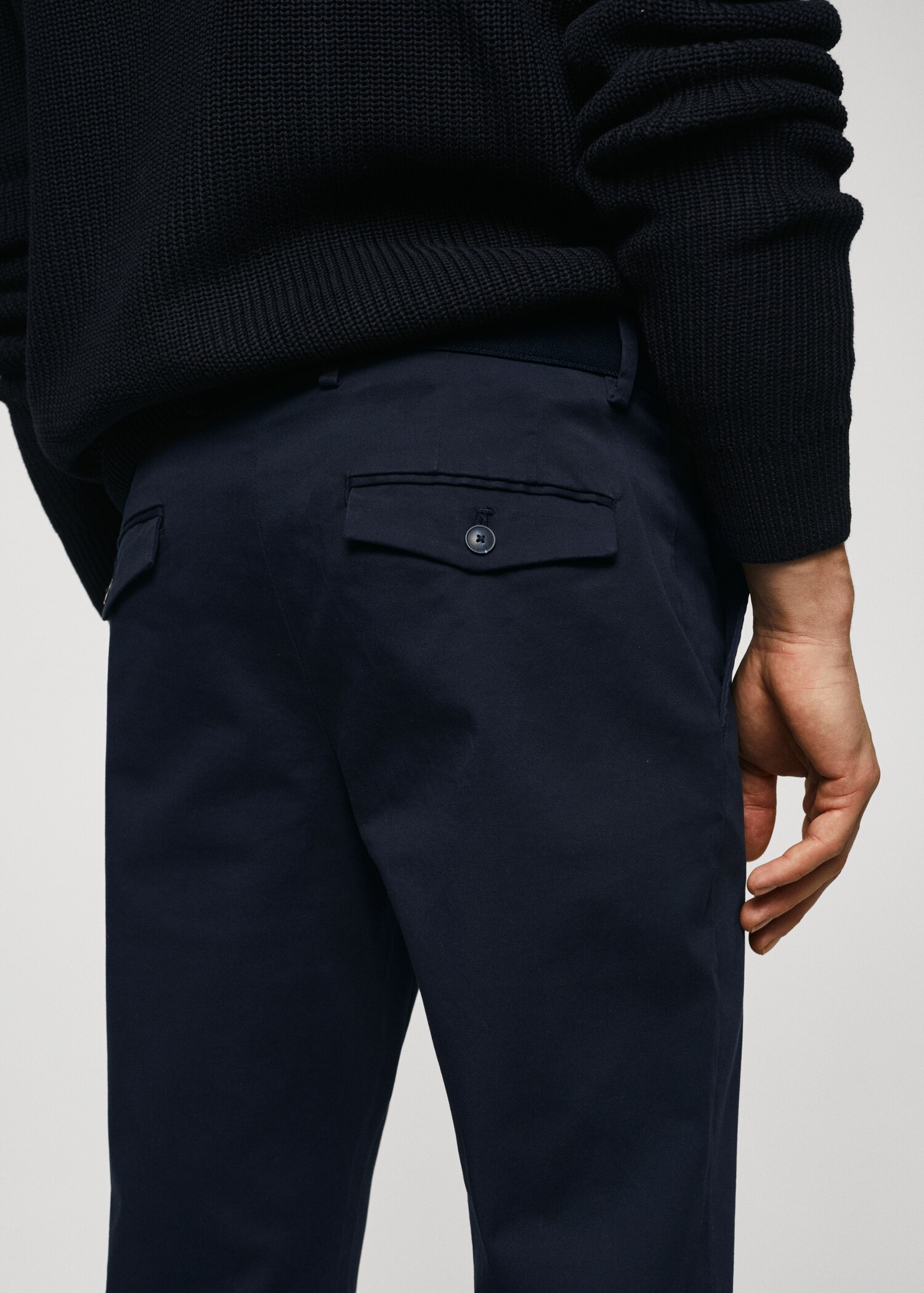 Celana panjang katun crop tapered - Rincian barang 2