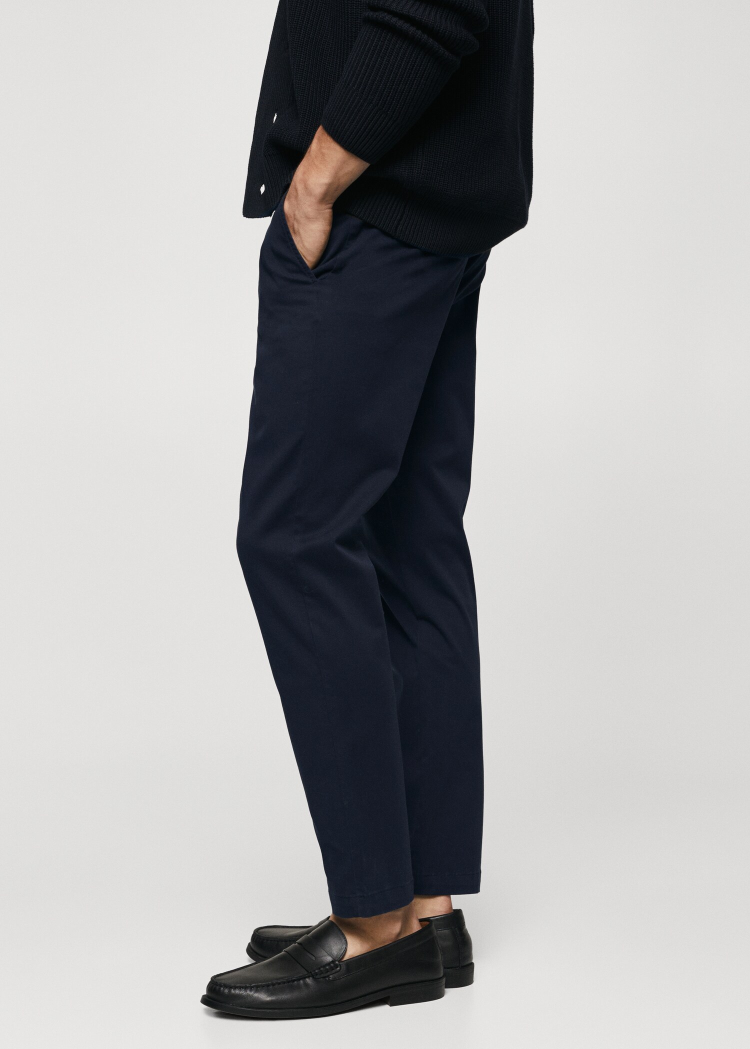 Celana panjang katun crop tapered - Rincian barang 4
