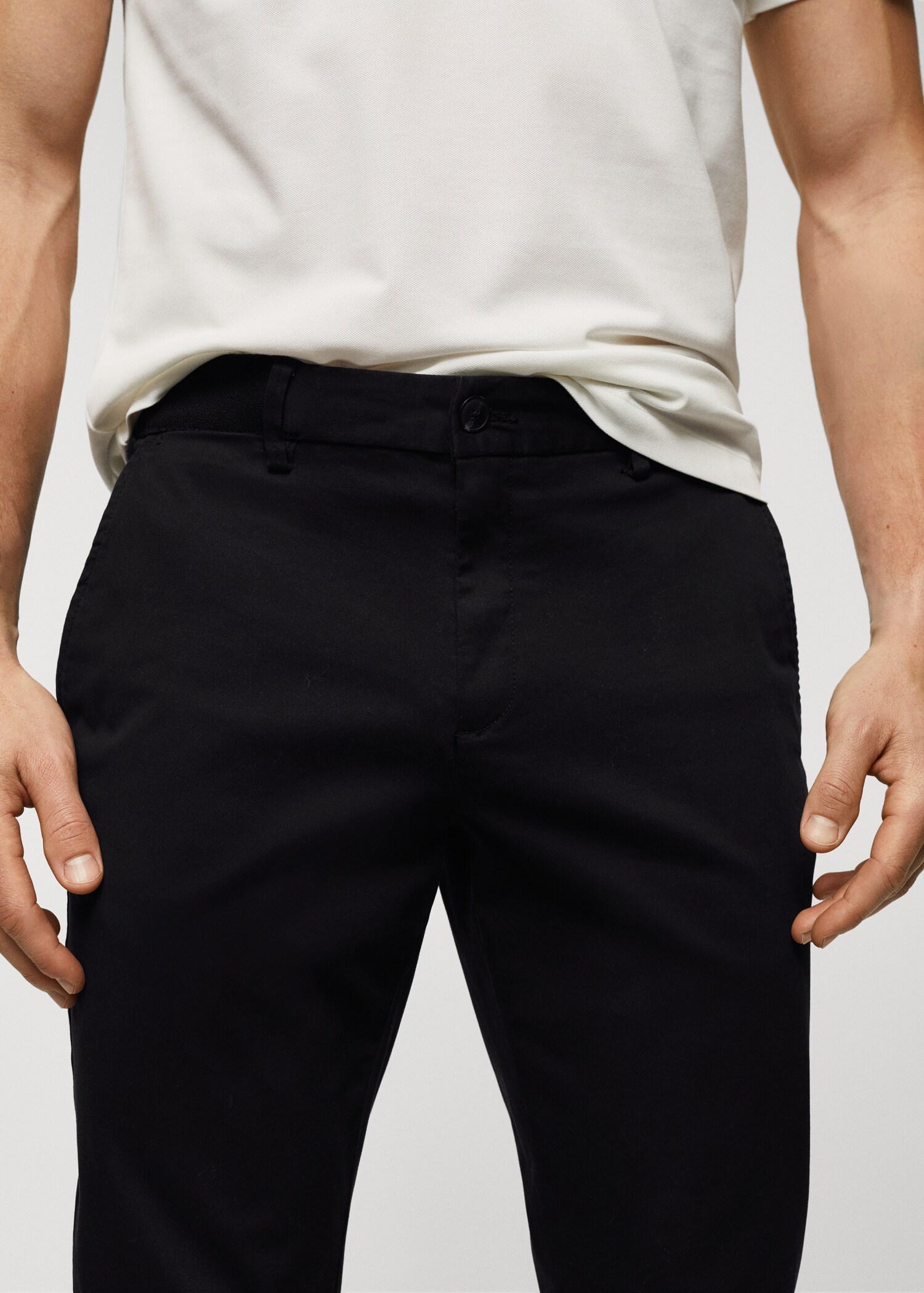 Celana panjang katun crop tapered - Rincian barang 1