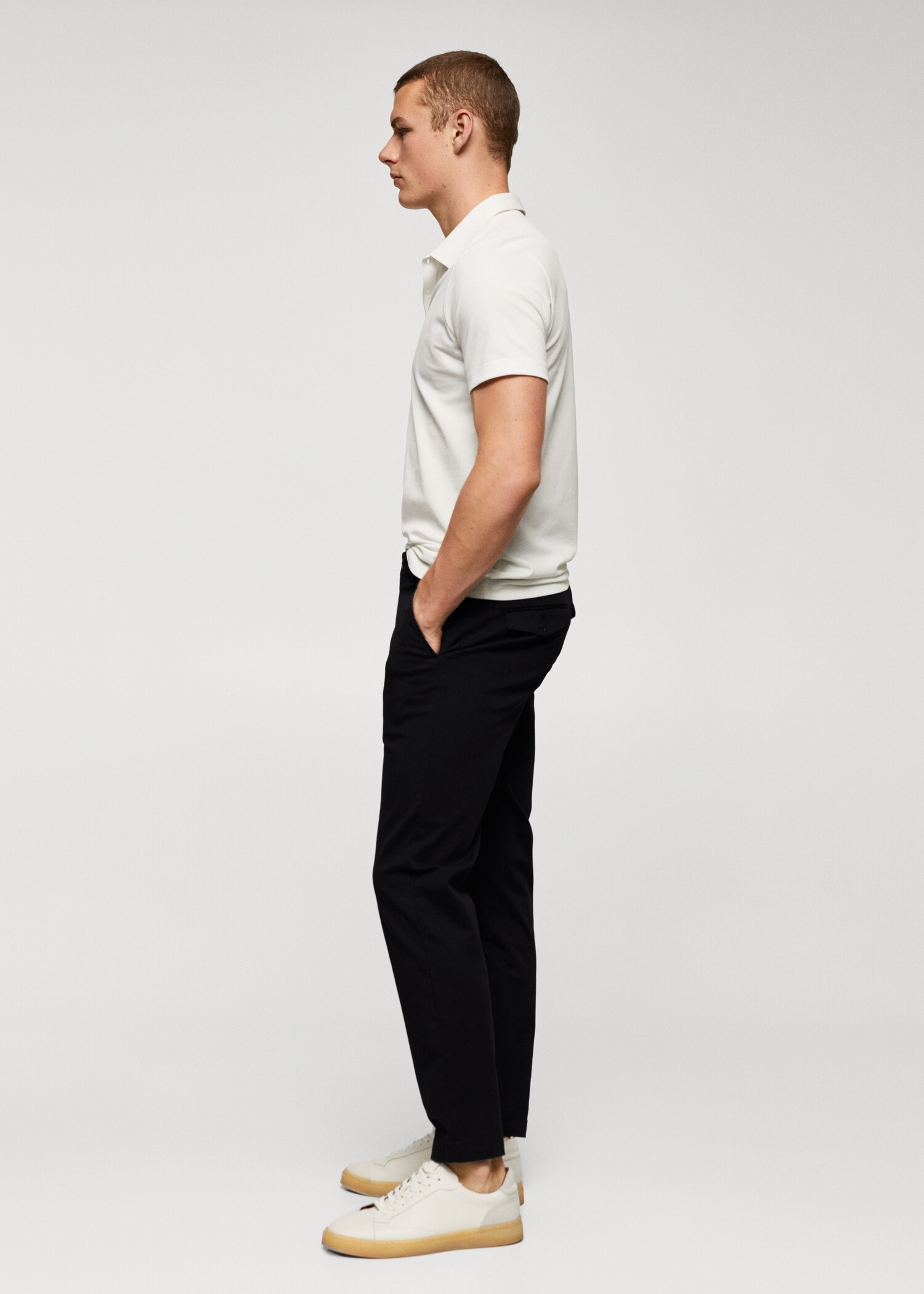 Celana panjang katun crop tapered - Rincian barang 2