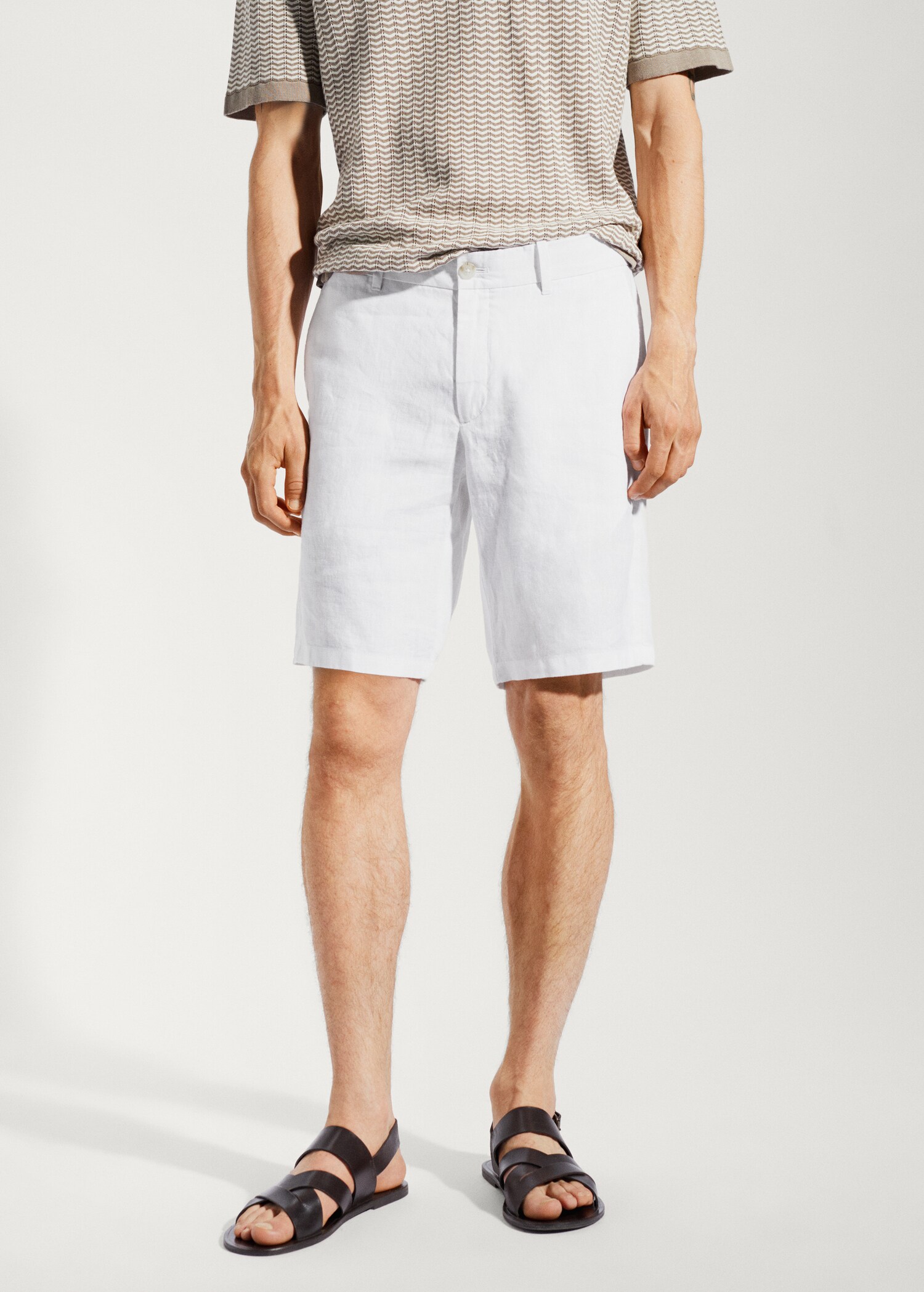 100% linen shorts - Medium plane