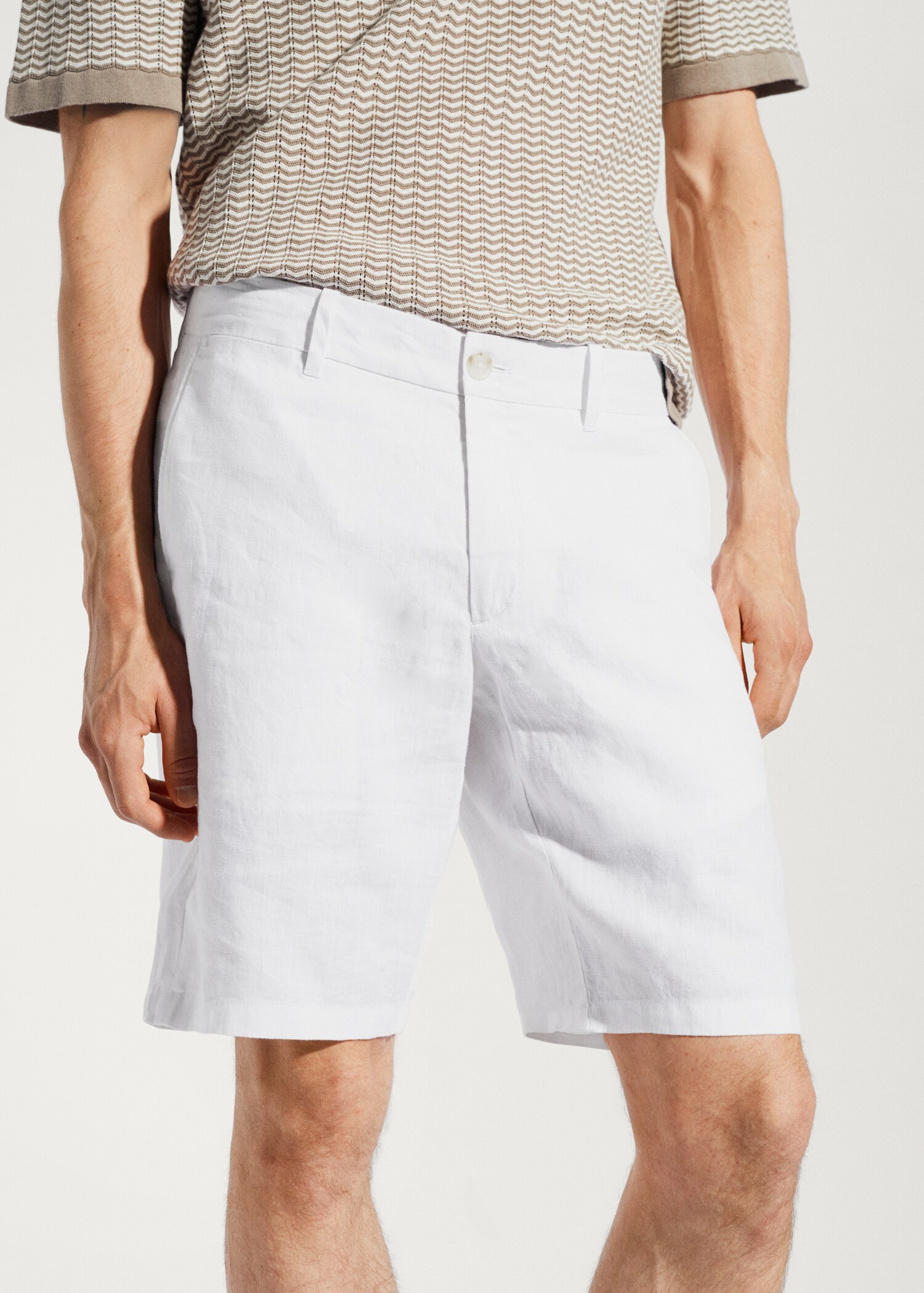 100% linen shorts - Details of the article 1