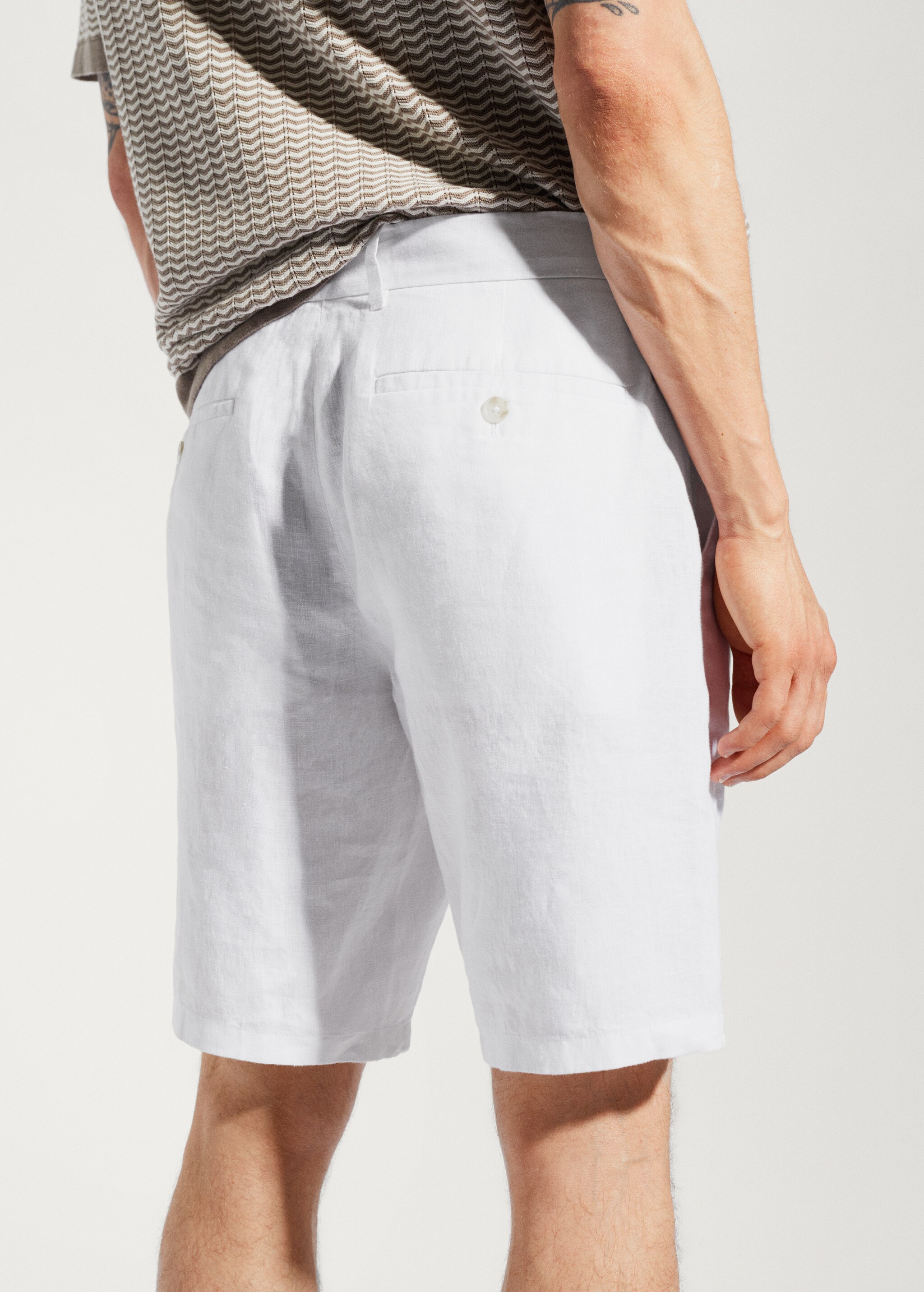100% linen shorts - Details of the article 2
