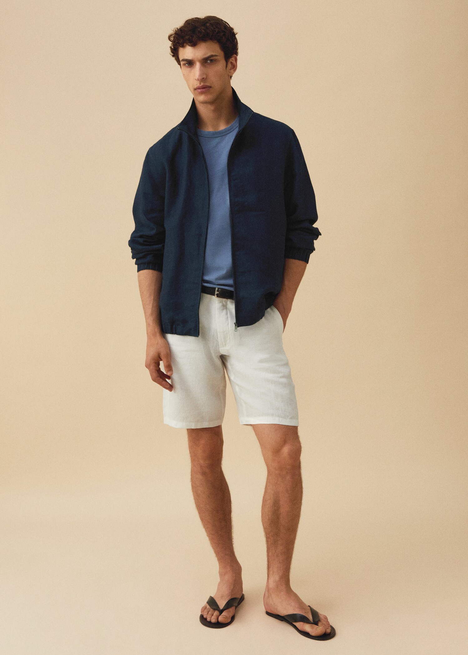 100% linen shorts - Details of the article 6