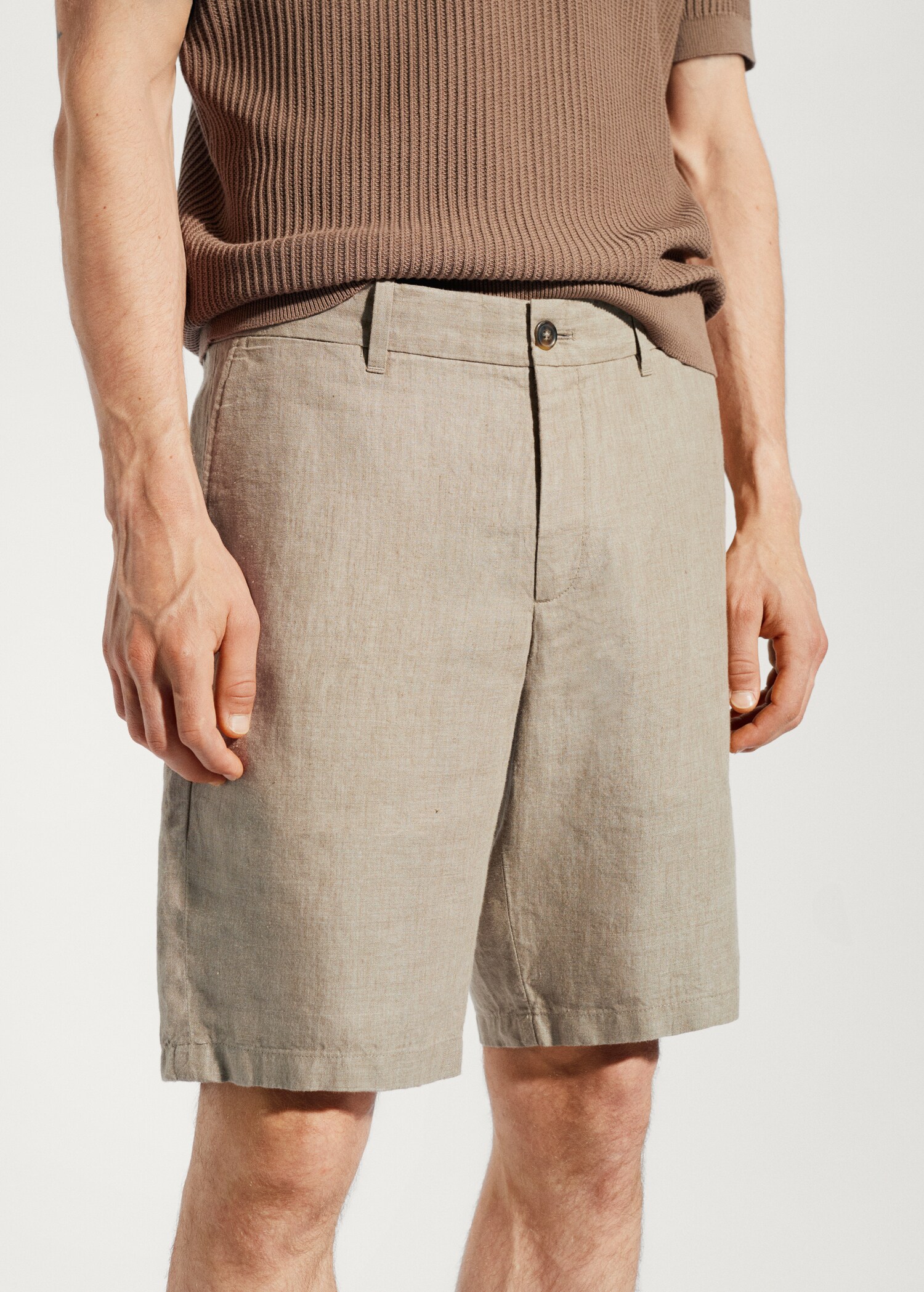 100% linen shorts - Details of the article 1