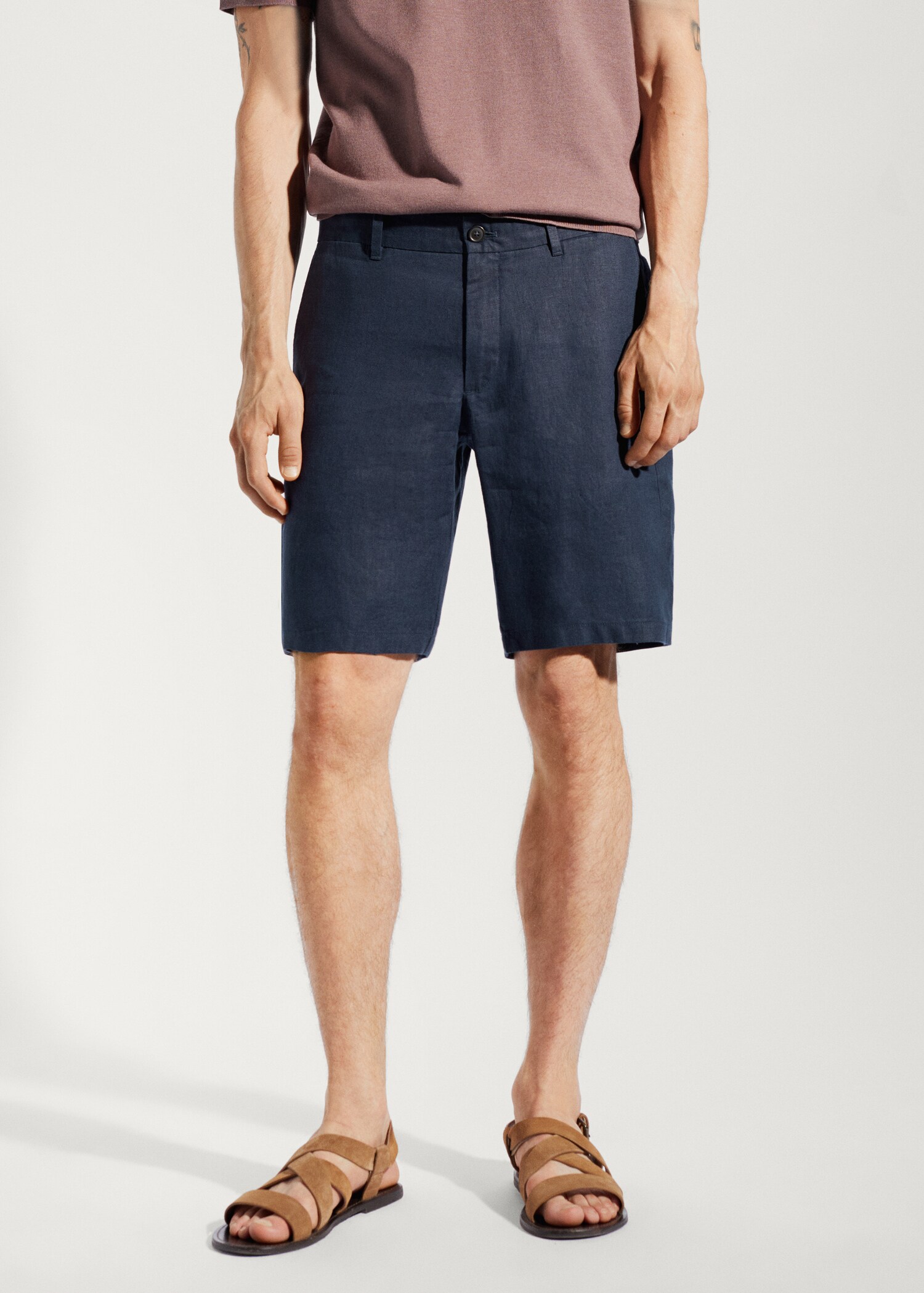 100% linen shorts - Medium plane