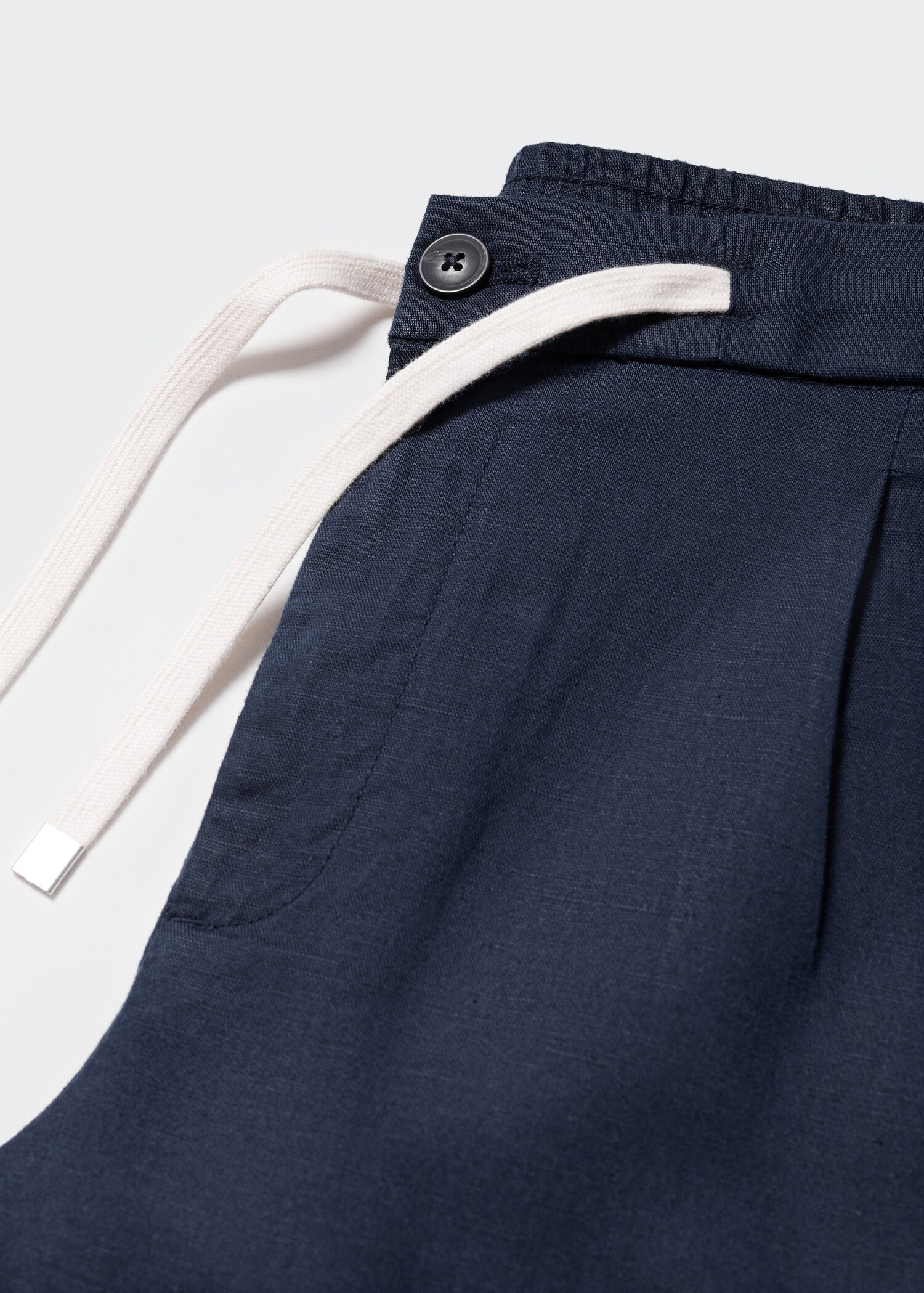 Slim-fit trousers with drawstring  - Details of the article 8
