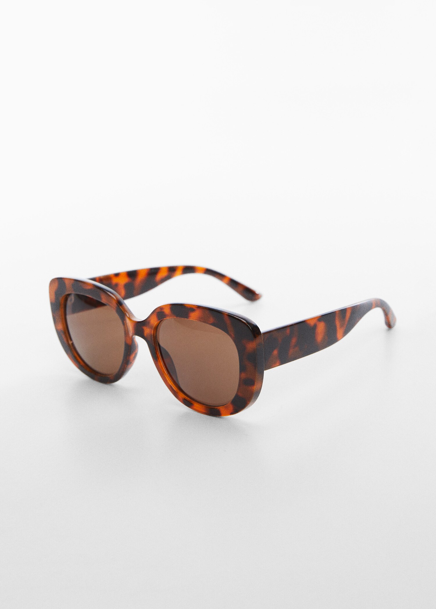 Tortoiseshell rounded sunglasses - Medium plane