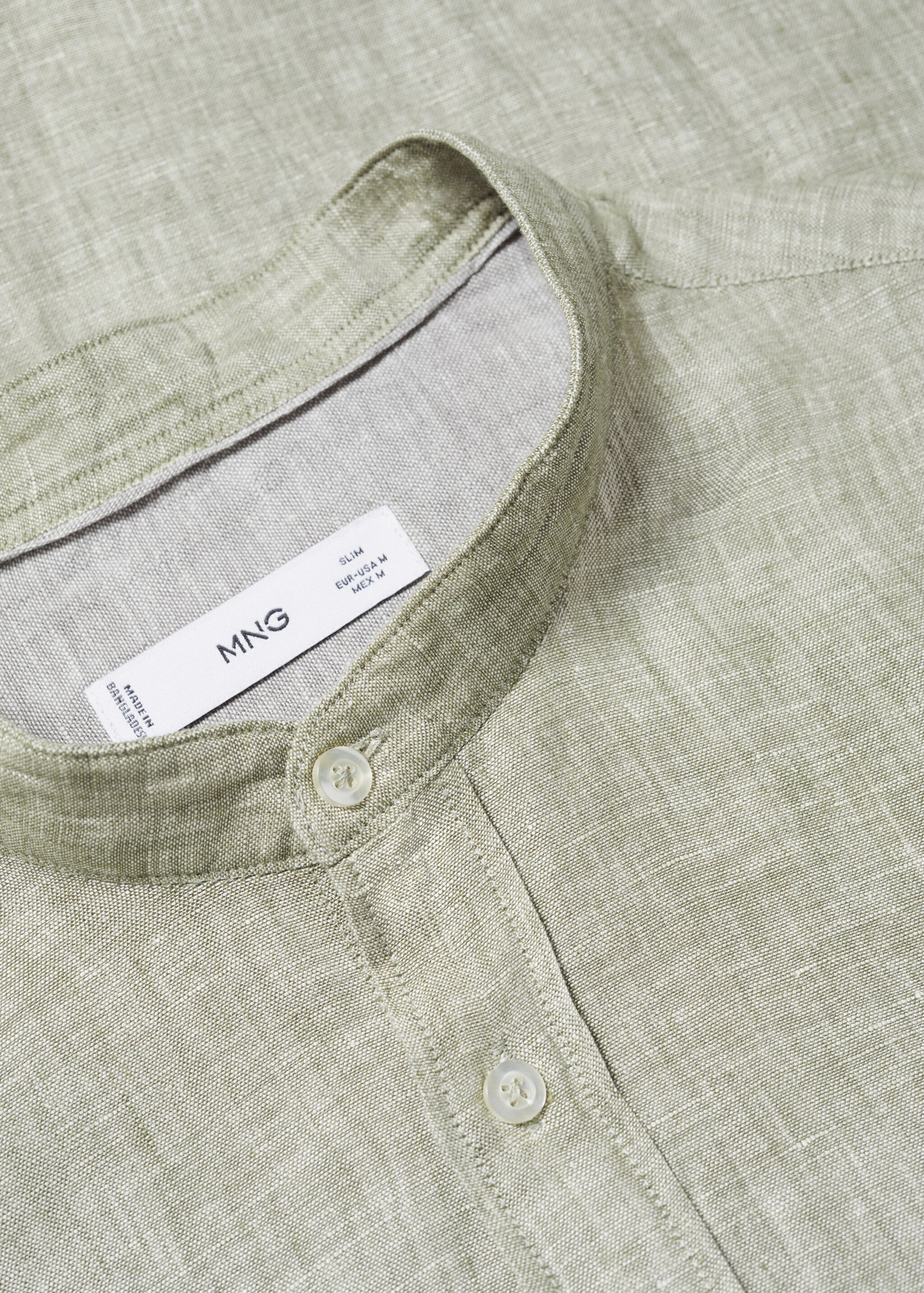 Camisa 100% lino cuello mao - Detalle del artículo 8