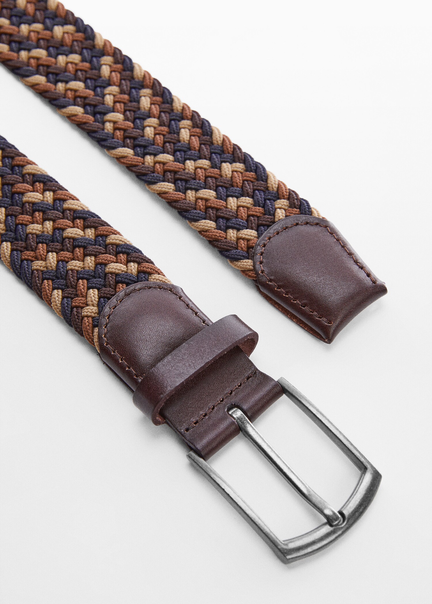 Braided elastic coloured belt - Medium plane