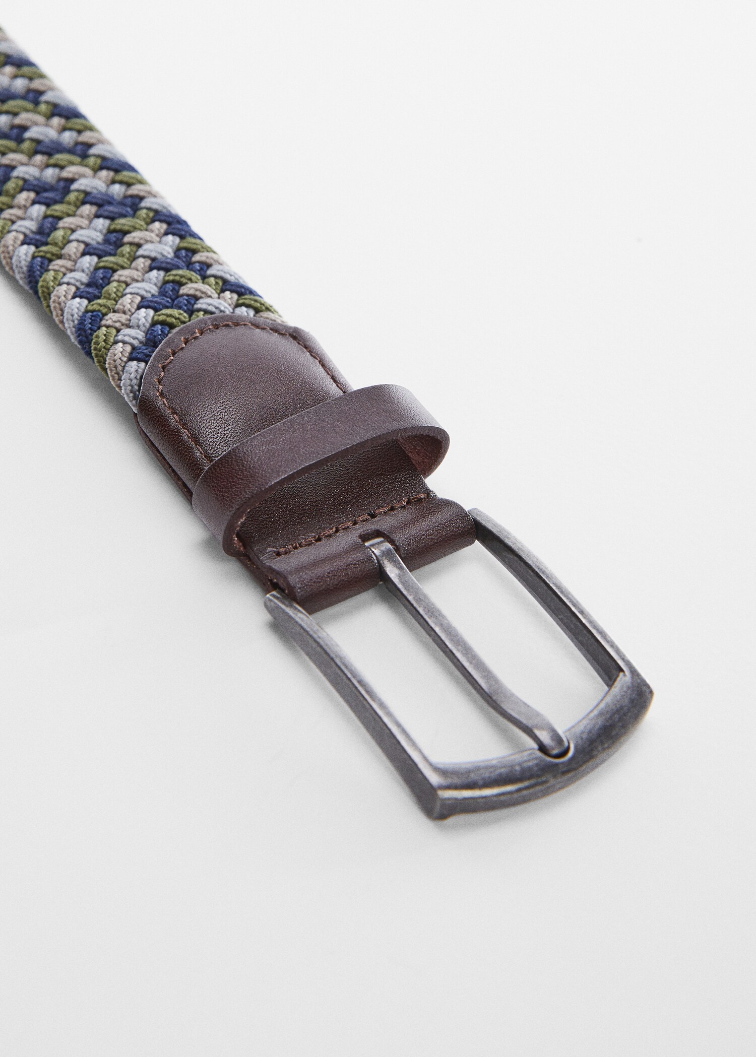 Braided elastic coloured belt - Medium plane