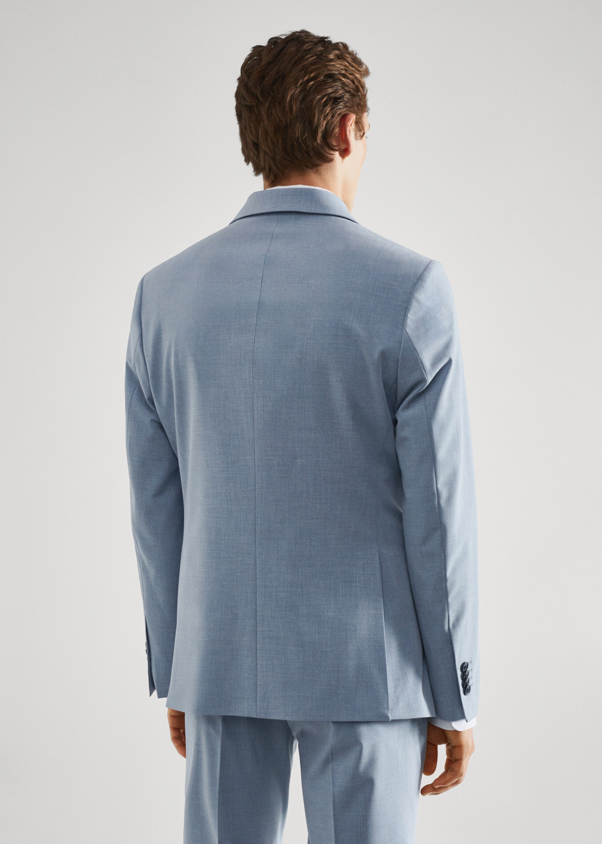 Костюмный пиджак slim fit из ткани стретч - Обратная сторона изделия