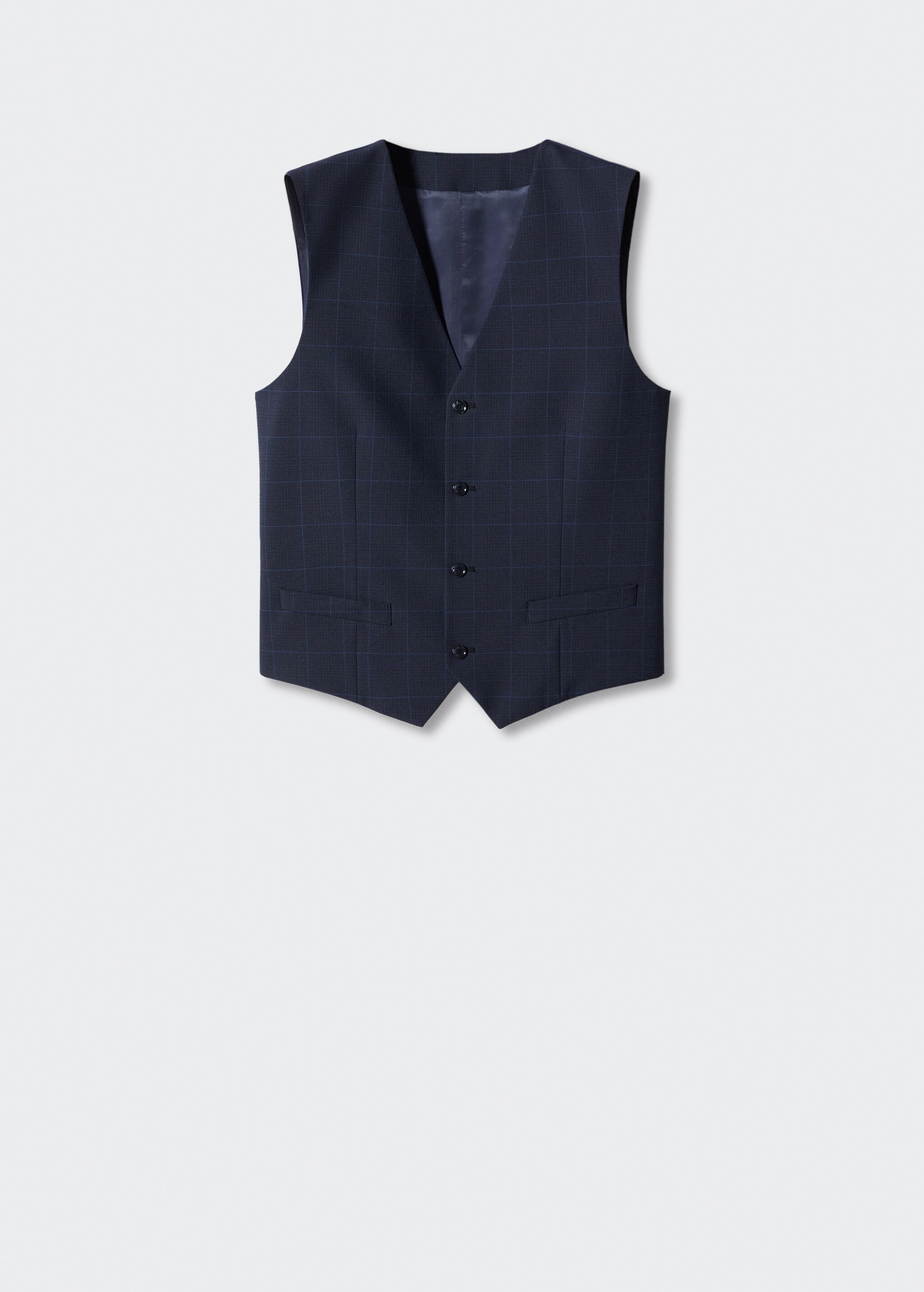 Super slim-fit check suit waistcoat - Article without model