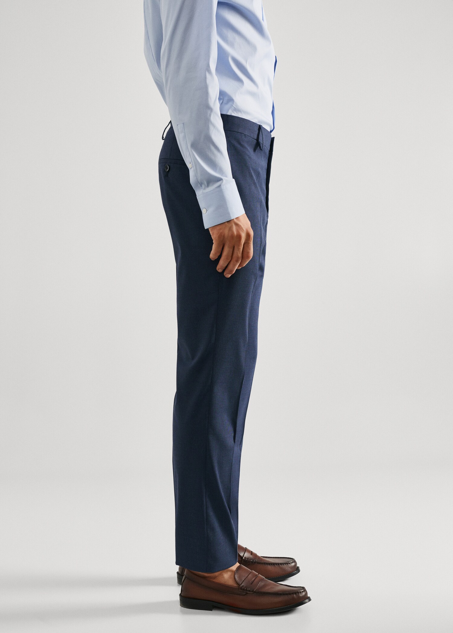 Super slim-fit printed suit trousers - Details of the article 2