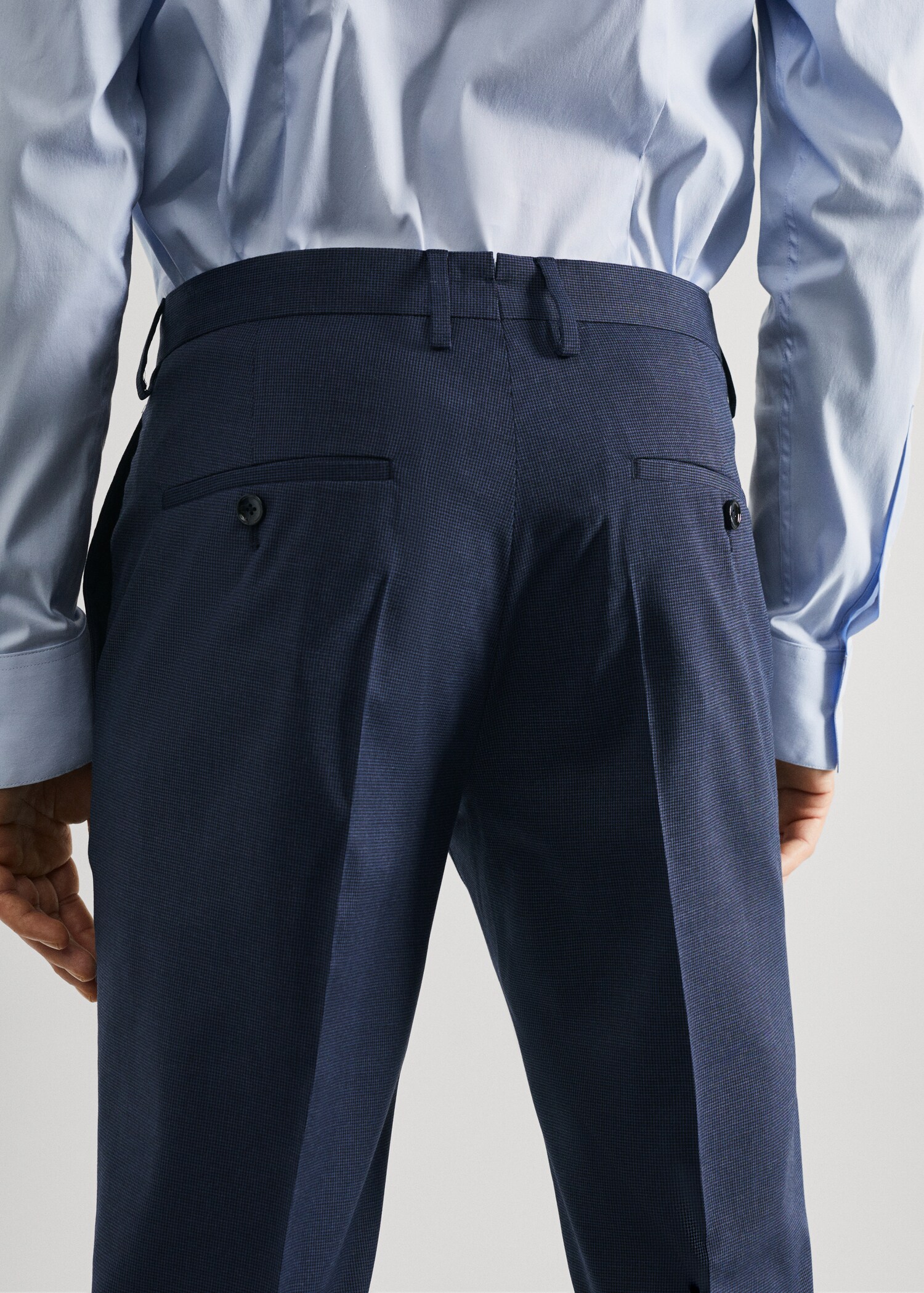 Super slim-fit printed suit trousers - Details of the article 6