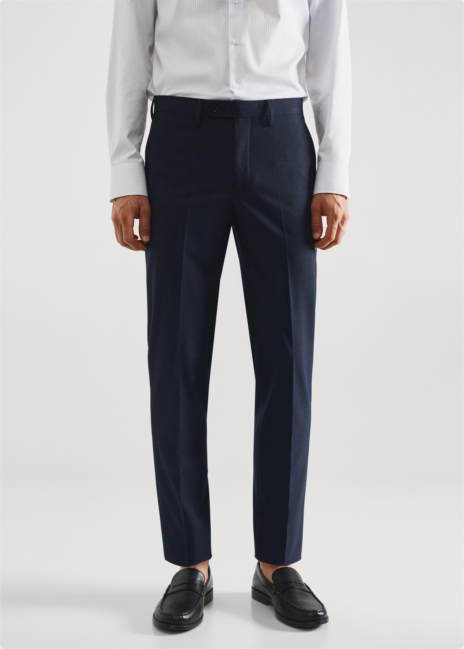 Pantaloni completo stampati slim-fit tessuto stretch - Piano medio