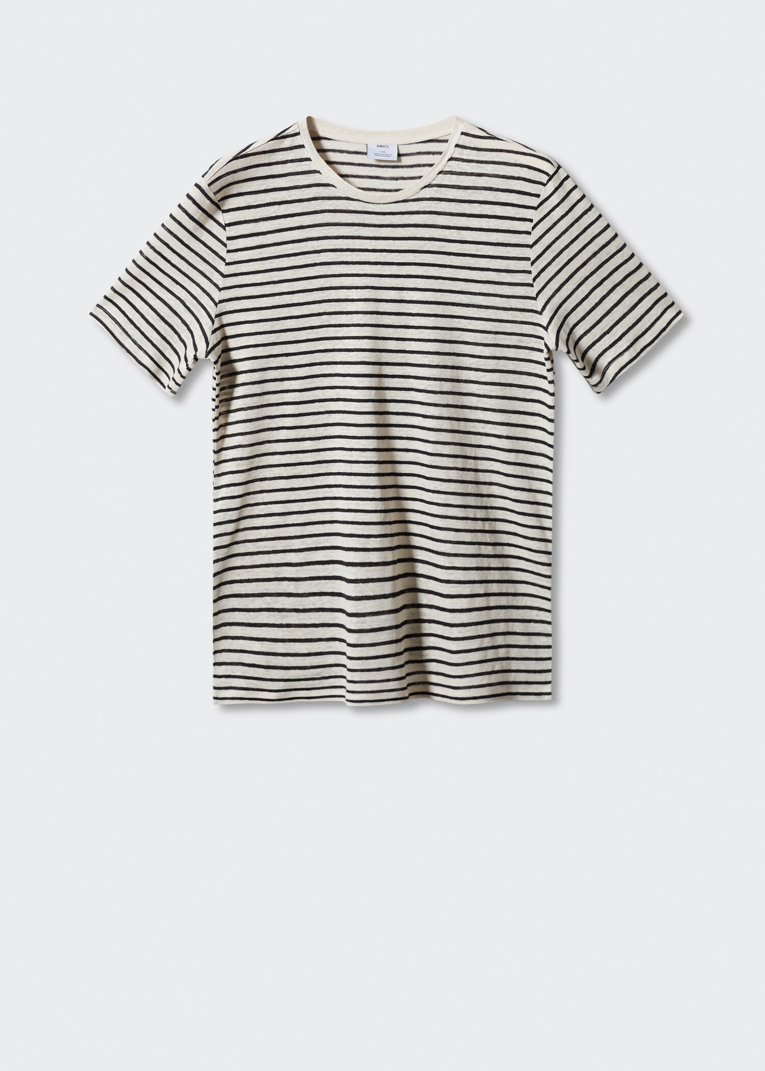 100% linen striped t-shirt - Article without model