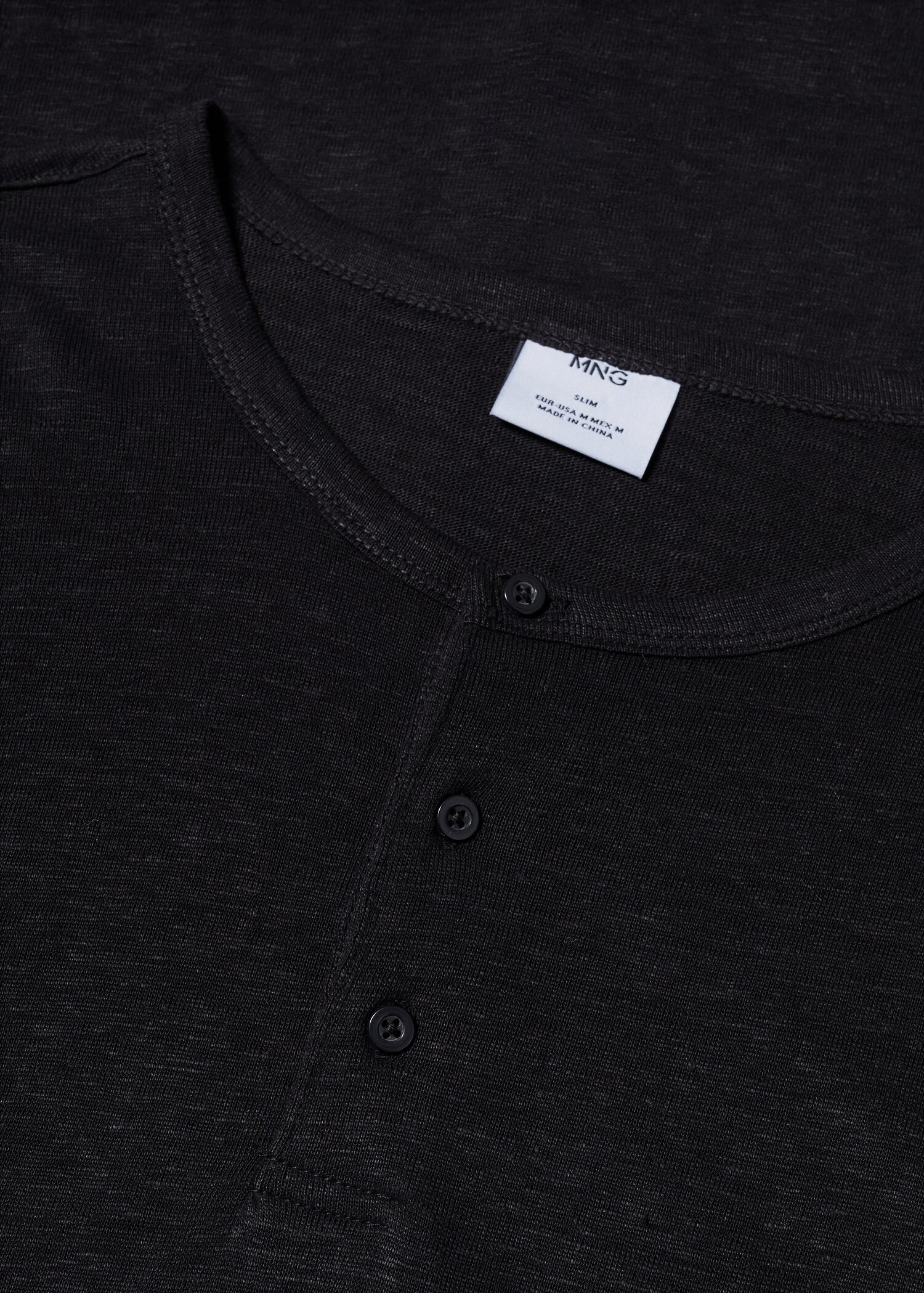 100% linen Henley t-shirt - Details of the article 8