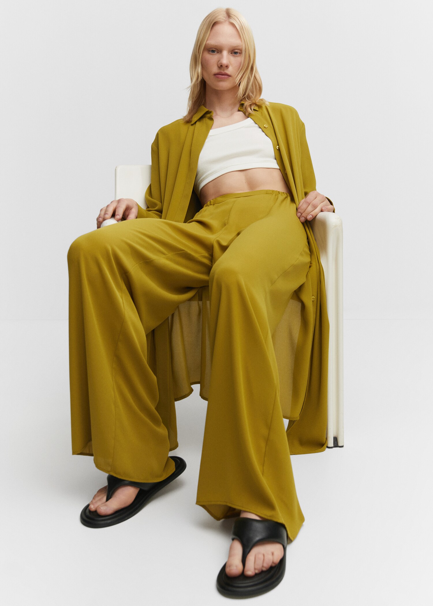 Pantalon wideleg taille élastique - Détail de l'article 2