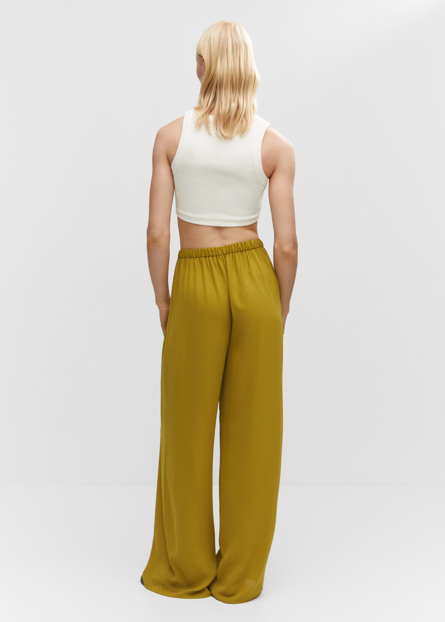 Pantalon wideleg taille élastique - Verso de l’article