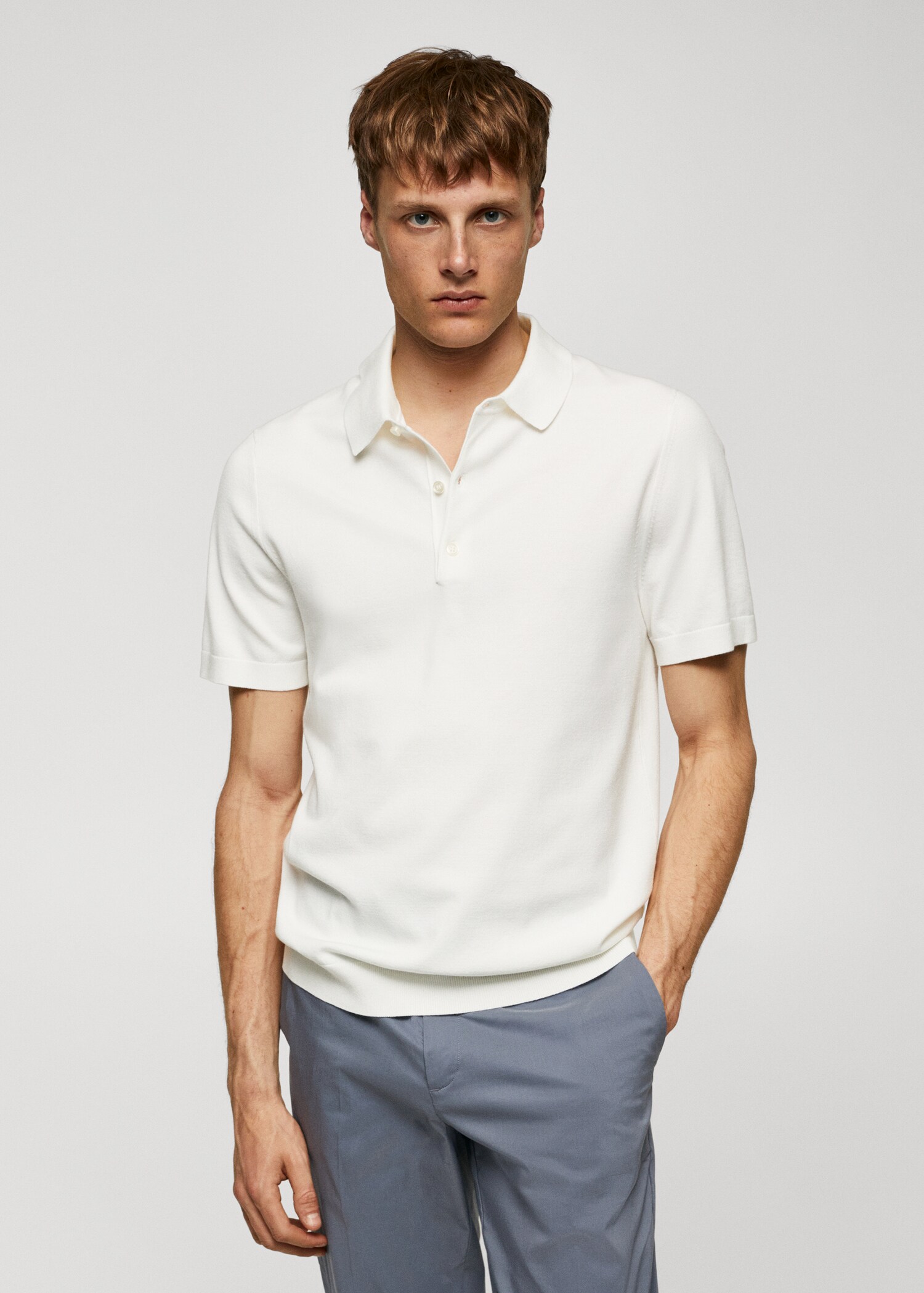 Polo majica od finog pletiva - Prikaz srednjeg dijela