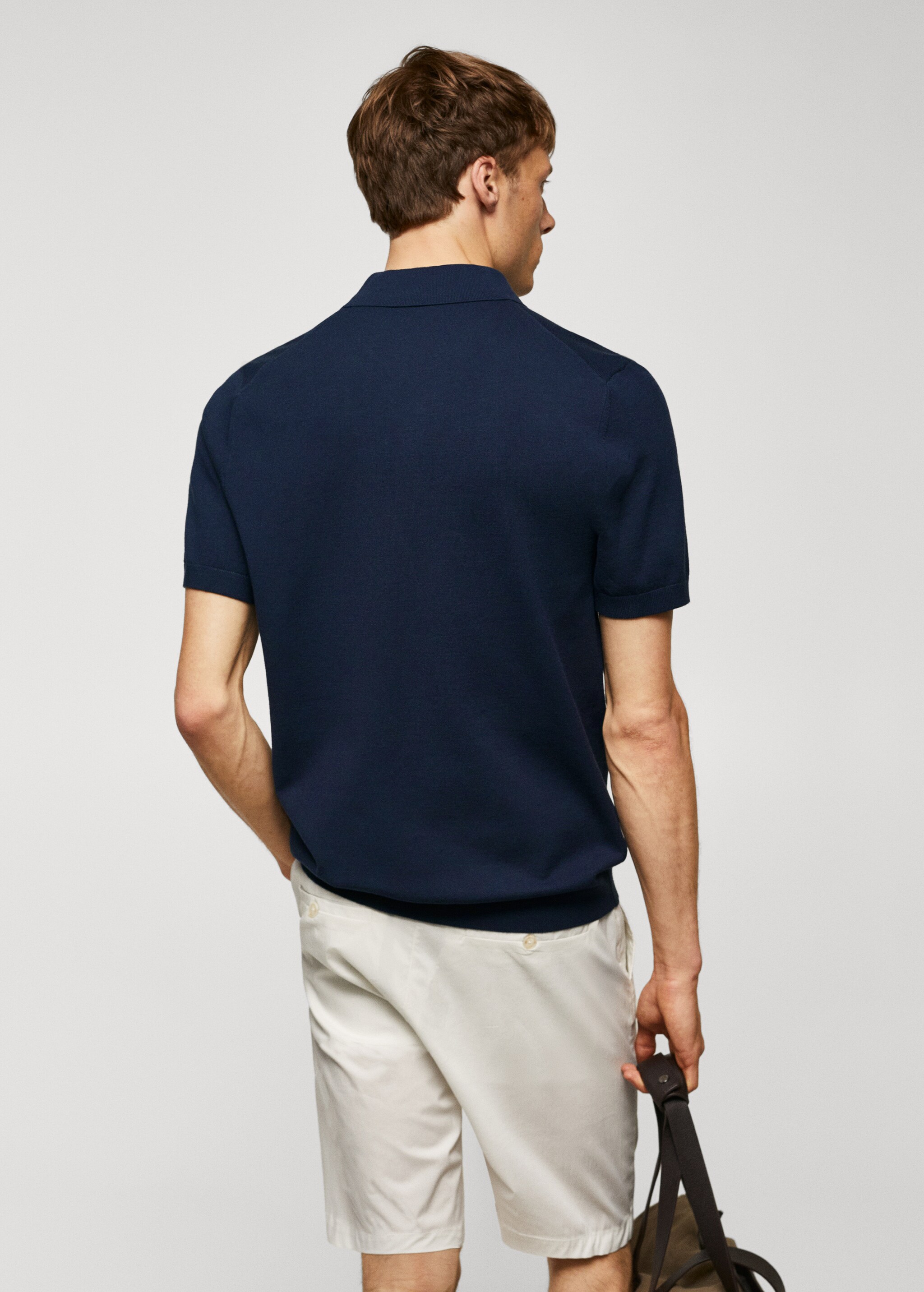 Fine-knit polo shirt - Reverse of the article