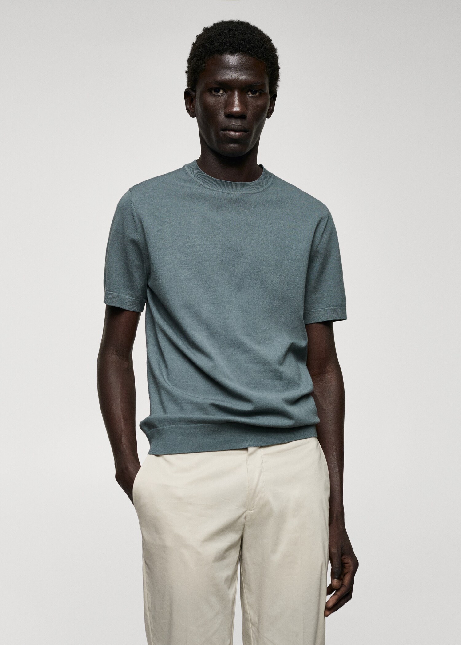 Fine-knit T-shirt - Medium plane