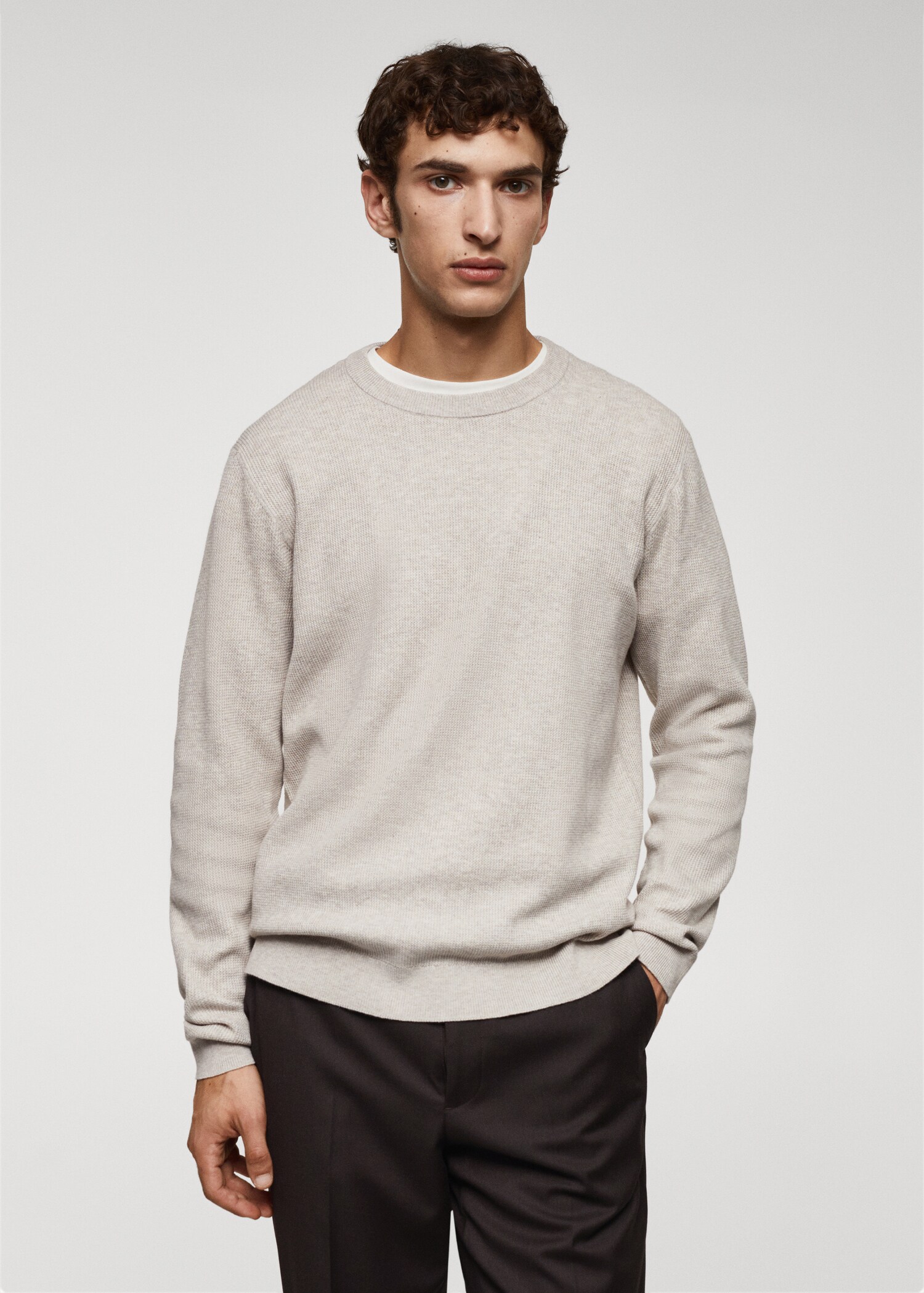 Pull-over coton structuré - Plan moyen
