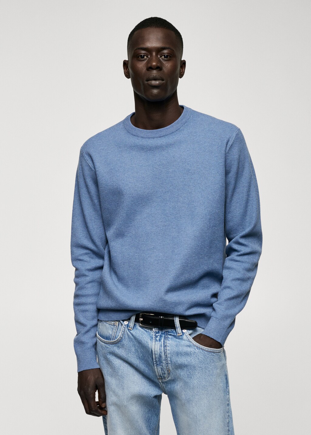 Structured cotton sweater Men MANGO Vietnam
