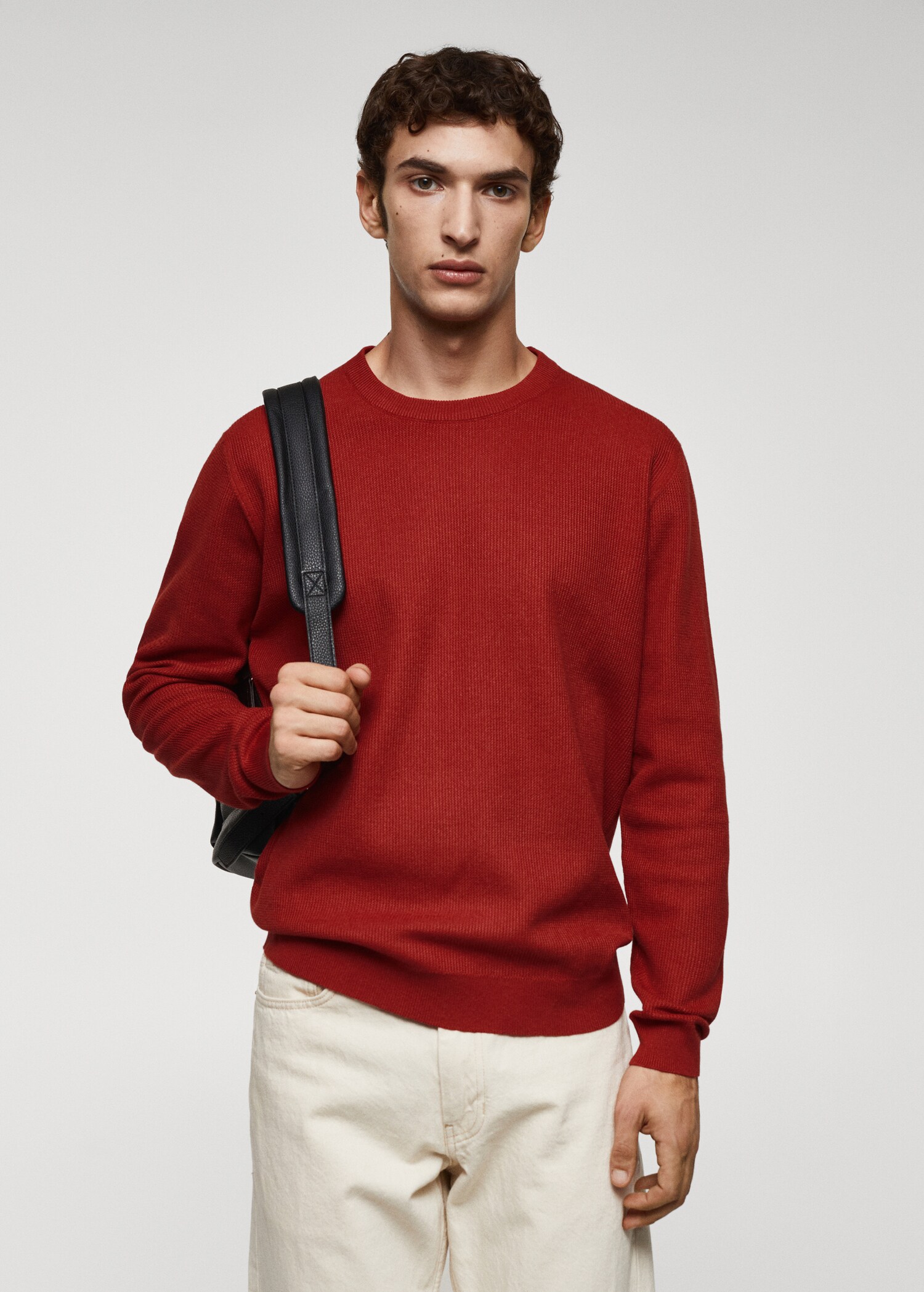Pull-over coton structuré - Plan moyen