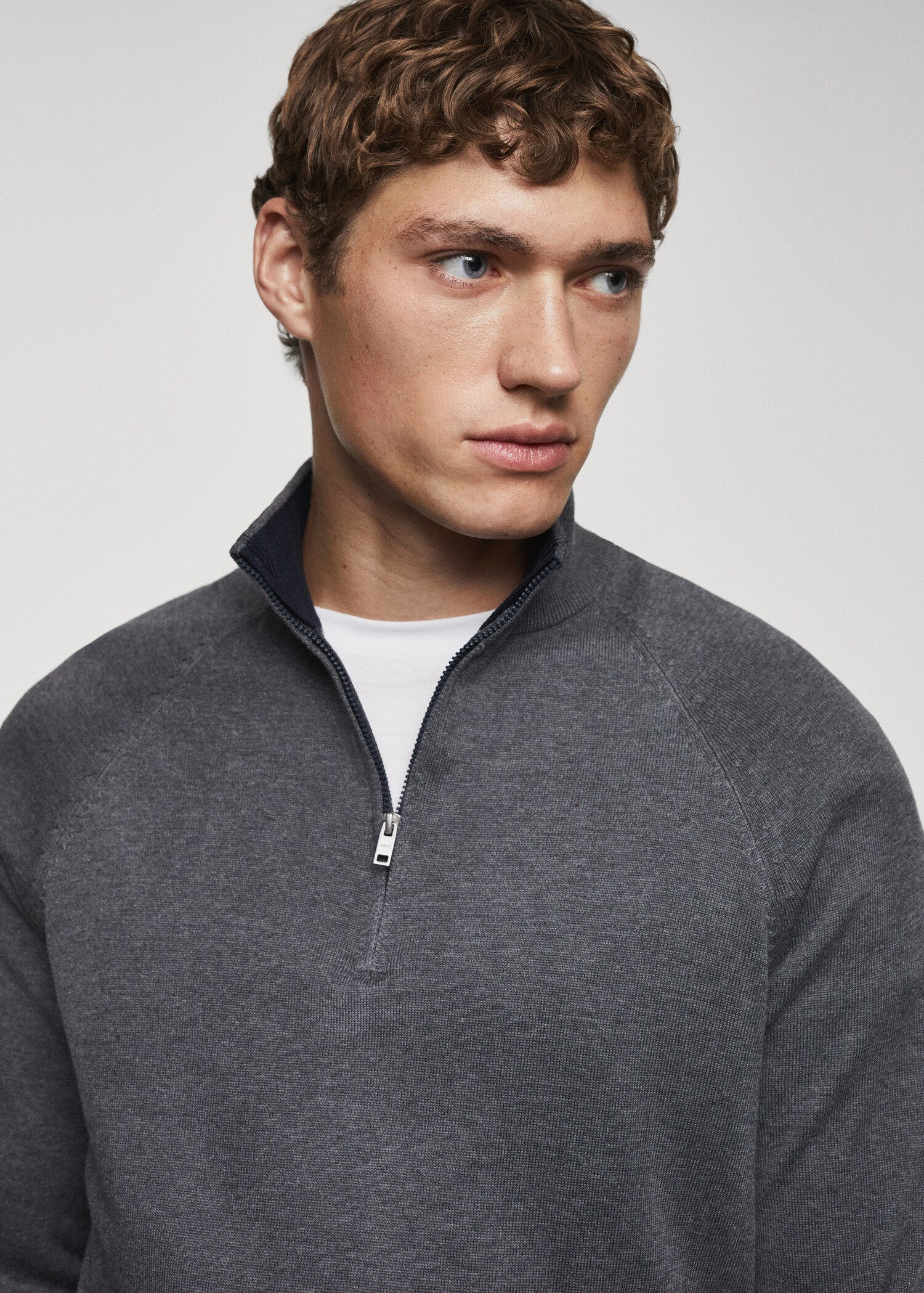 Baumwollpullover mit Zip-Kragen - Detail des Artikels 1