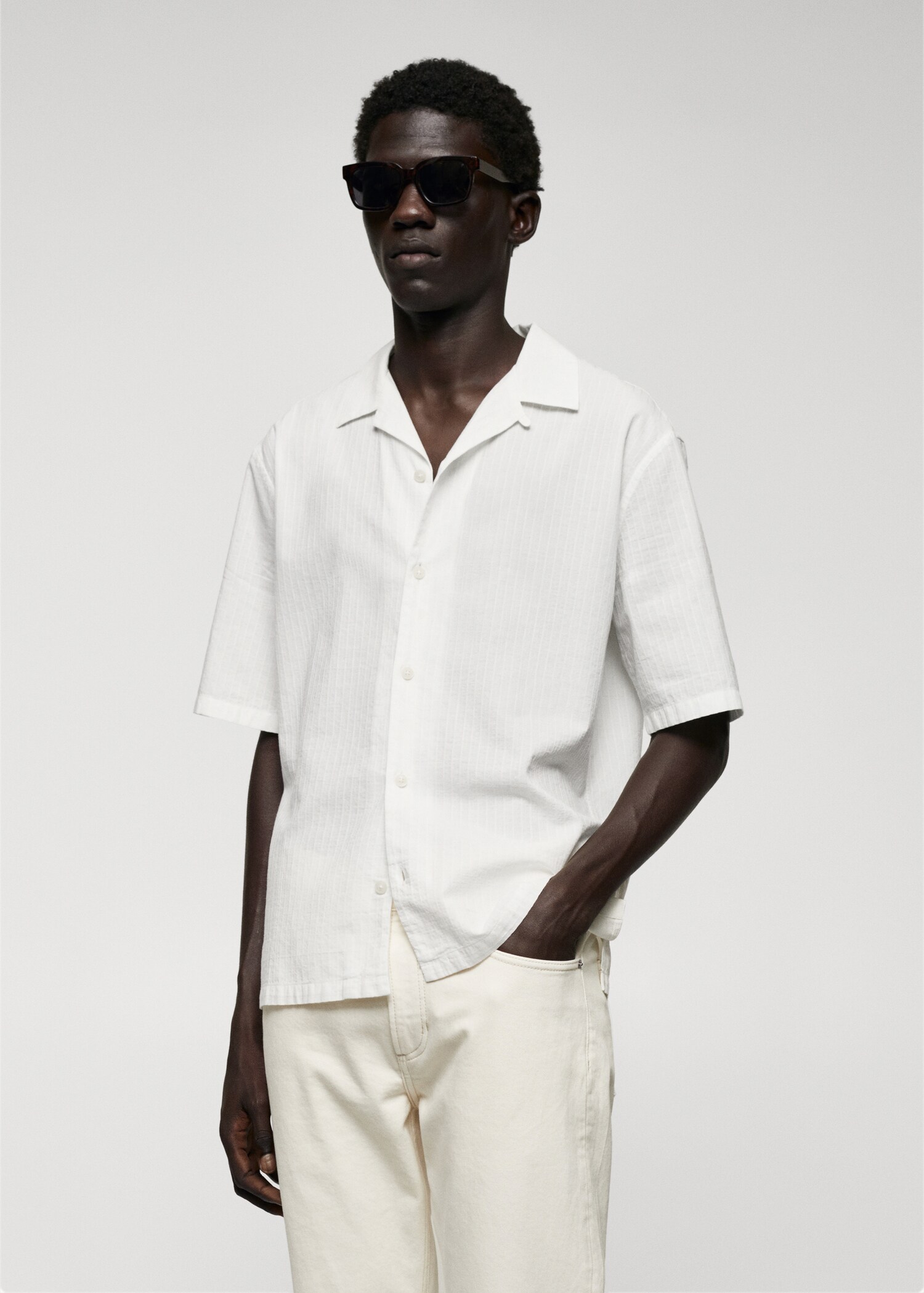 Camisa 100% algodón estructura - Plano medio