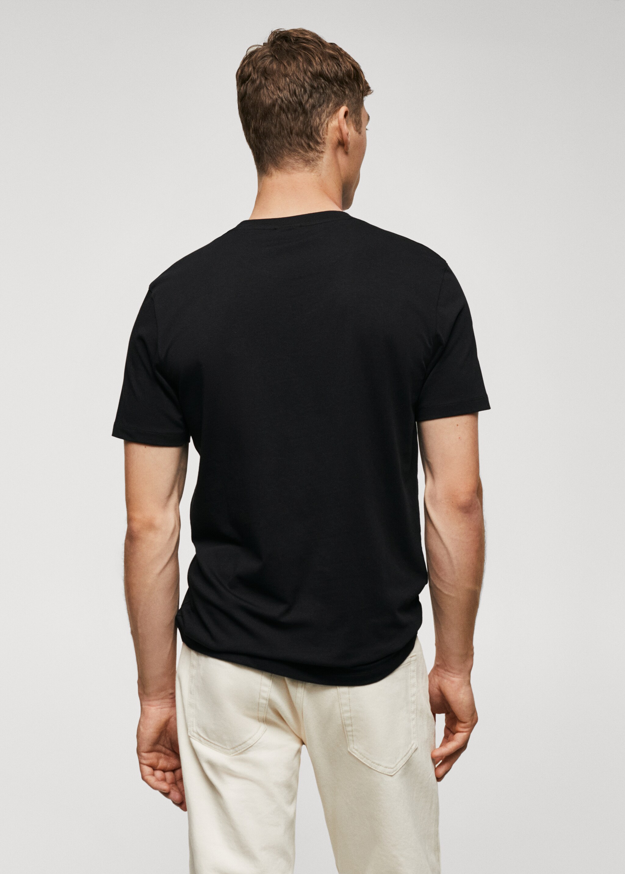 Stretch cotton T-shirt - Reverse of the article