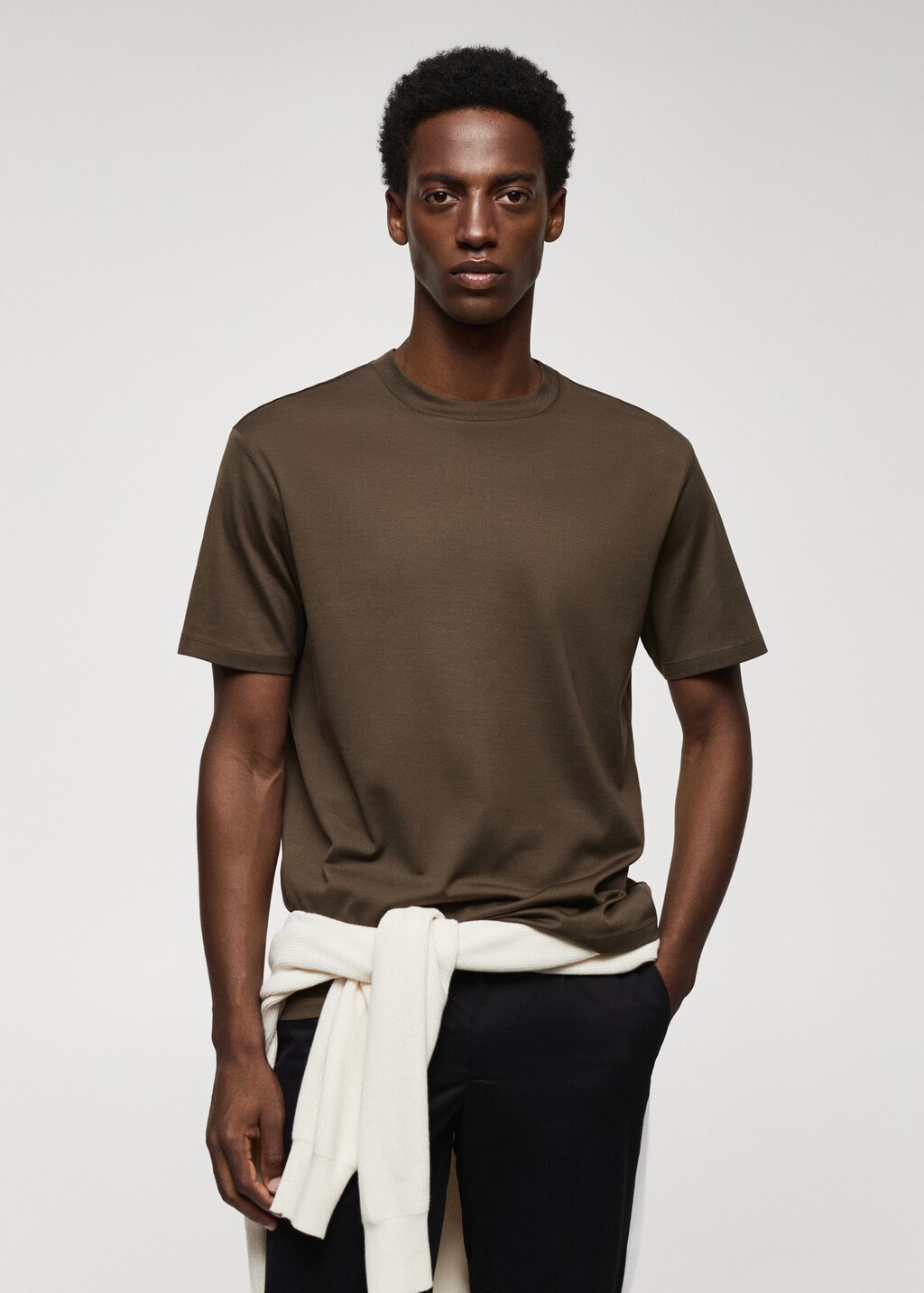 Mercerised regular-fit t-shirt - Men | MANGO Niger