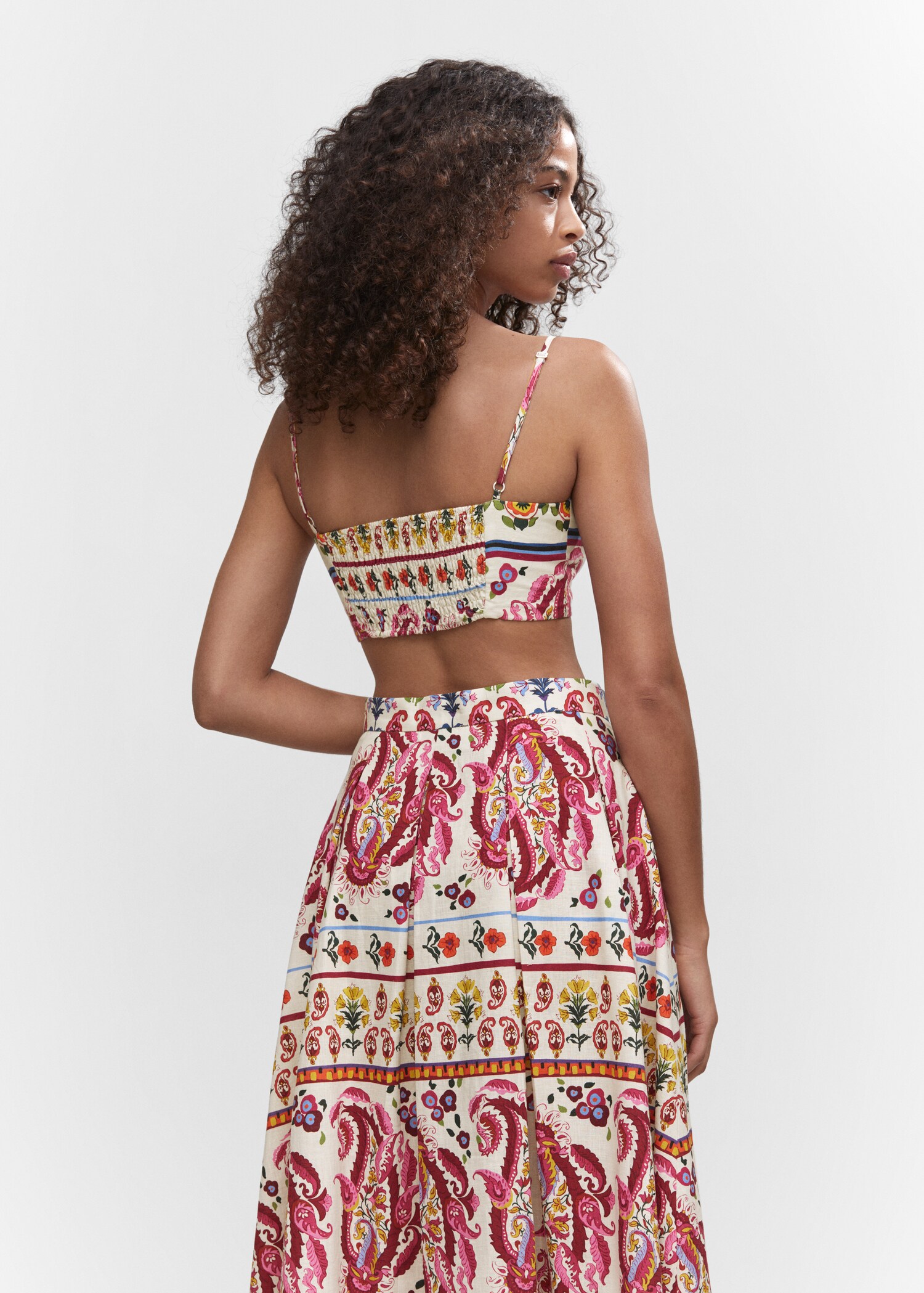 Top lino estampado - Reverso del artículo