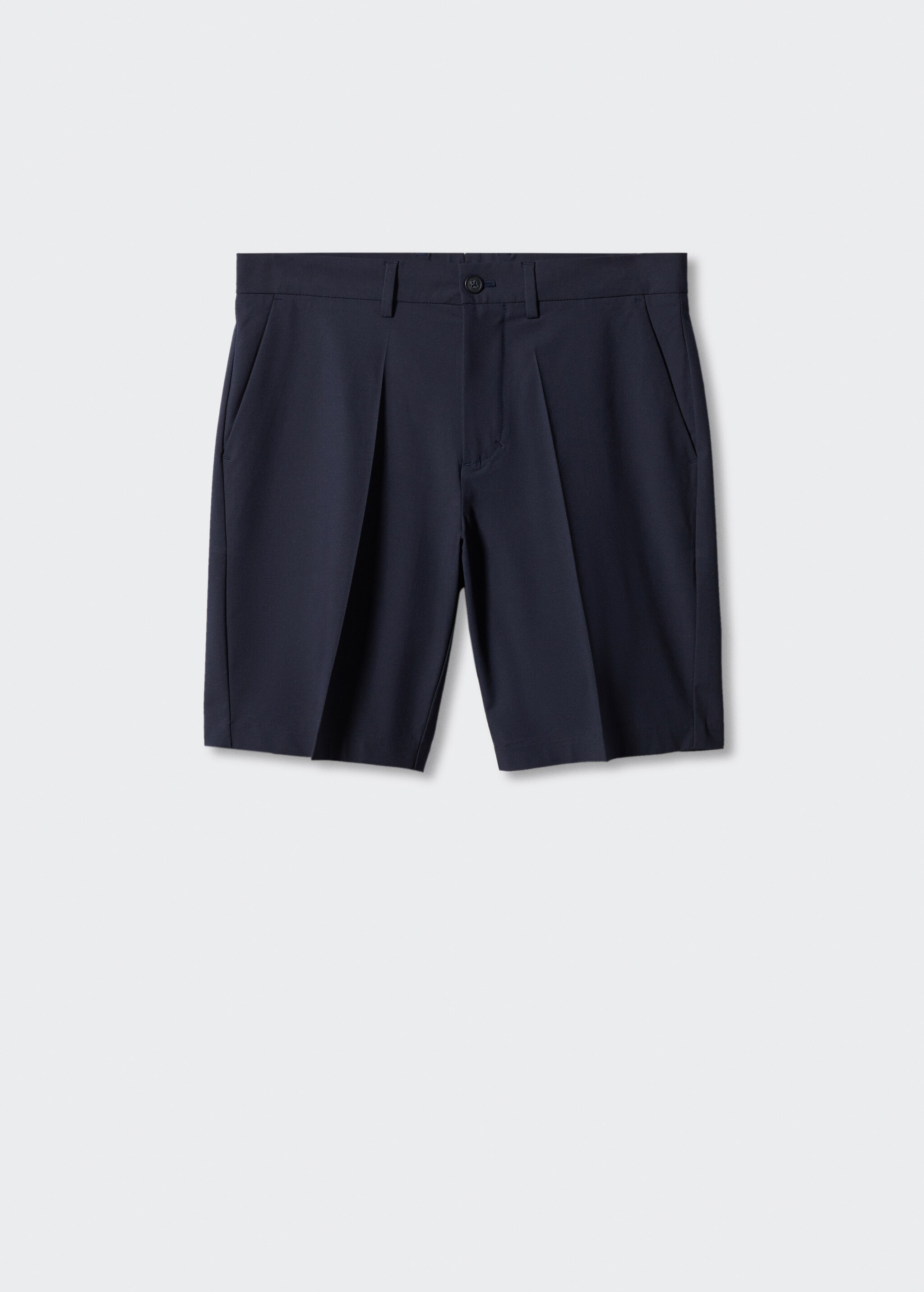 Slim-fit bermuda shorts with adjustable waist - Articol fără model