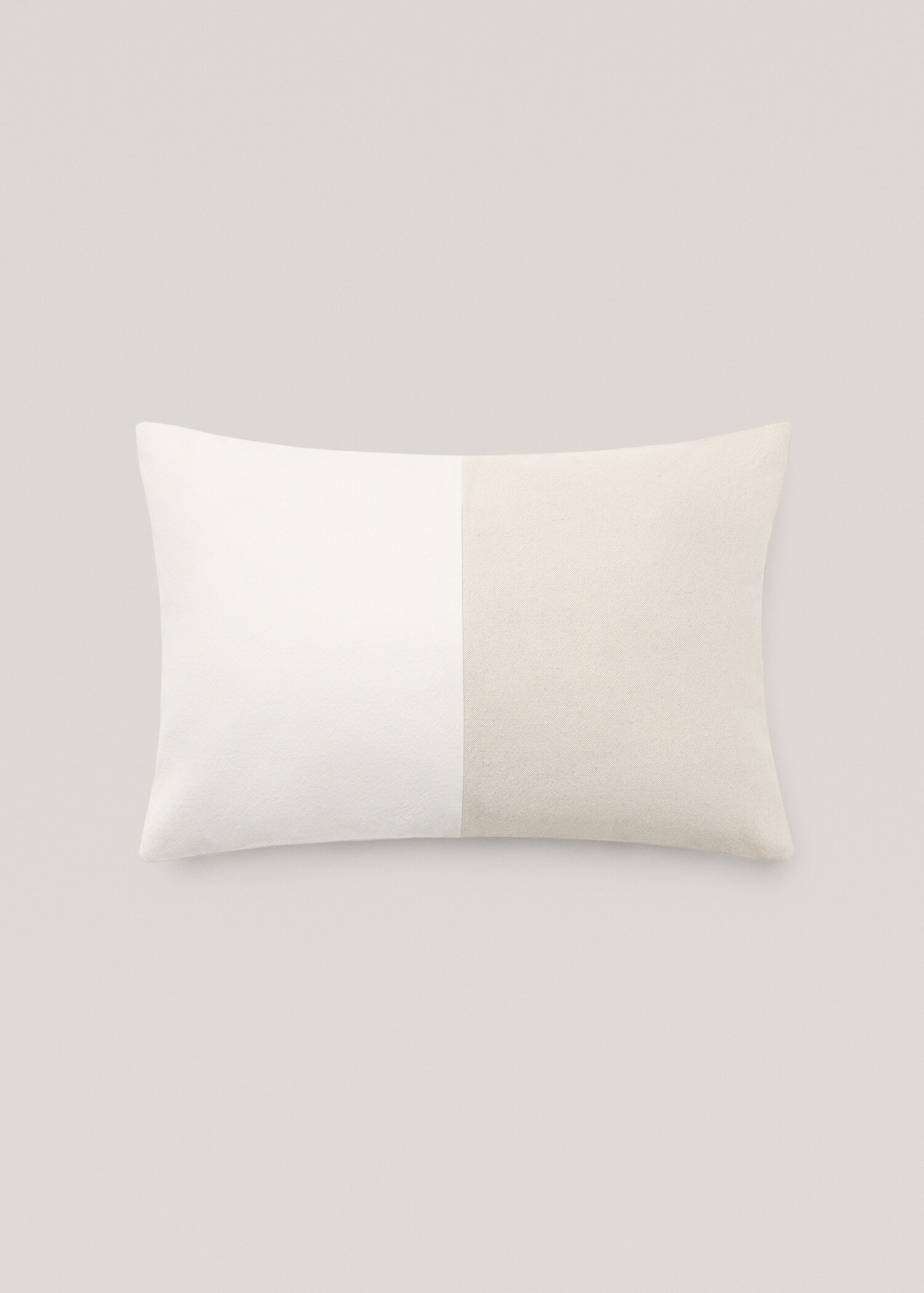 Housse coussin bicolore lin et coton mélangés 40x60 cm - Article sans modèle