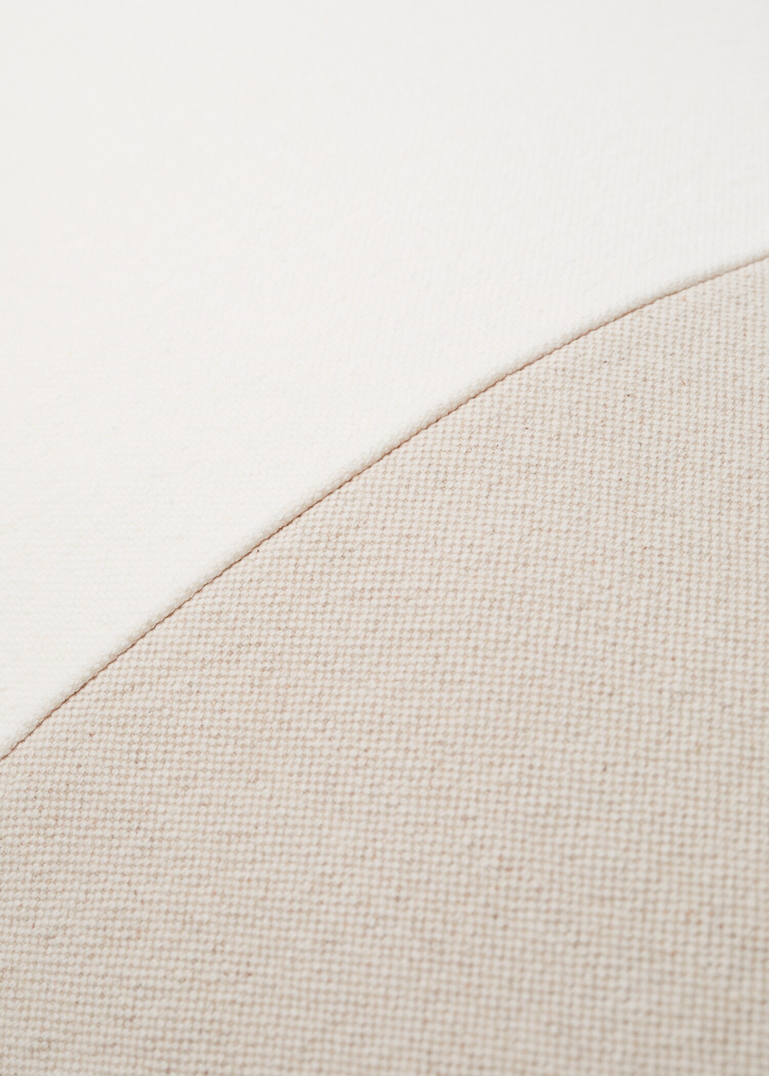 Housse coussin bicolore lin et coton mélangés 40x60 cm - Détail de l'article 2