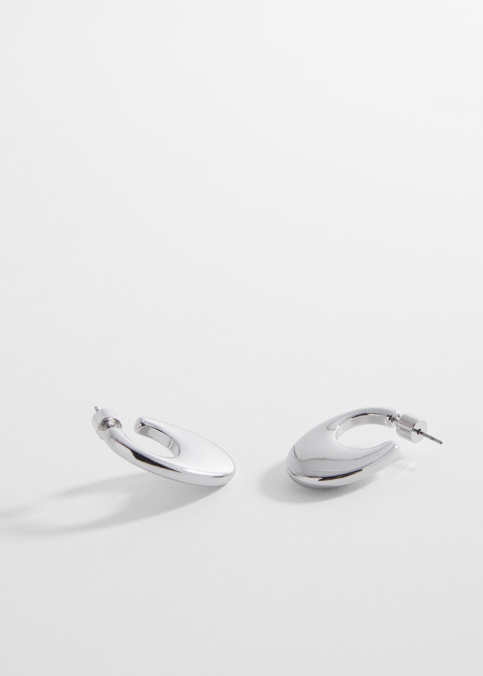 Oval hoop earrings - Medium plane