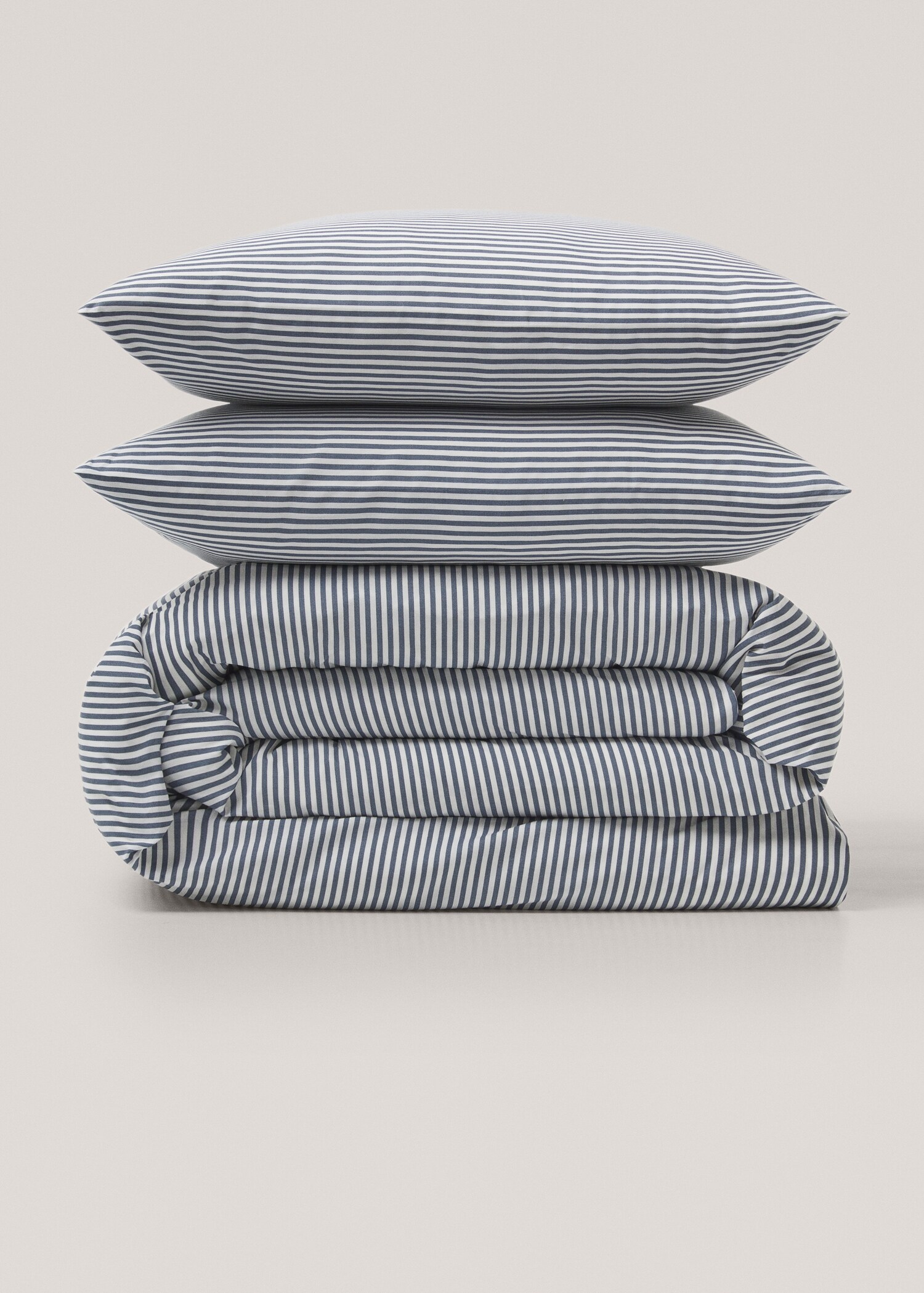 Housse de couette rayures bicolores Lit 180/200 cm - Article sans modèle