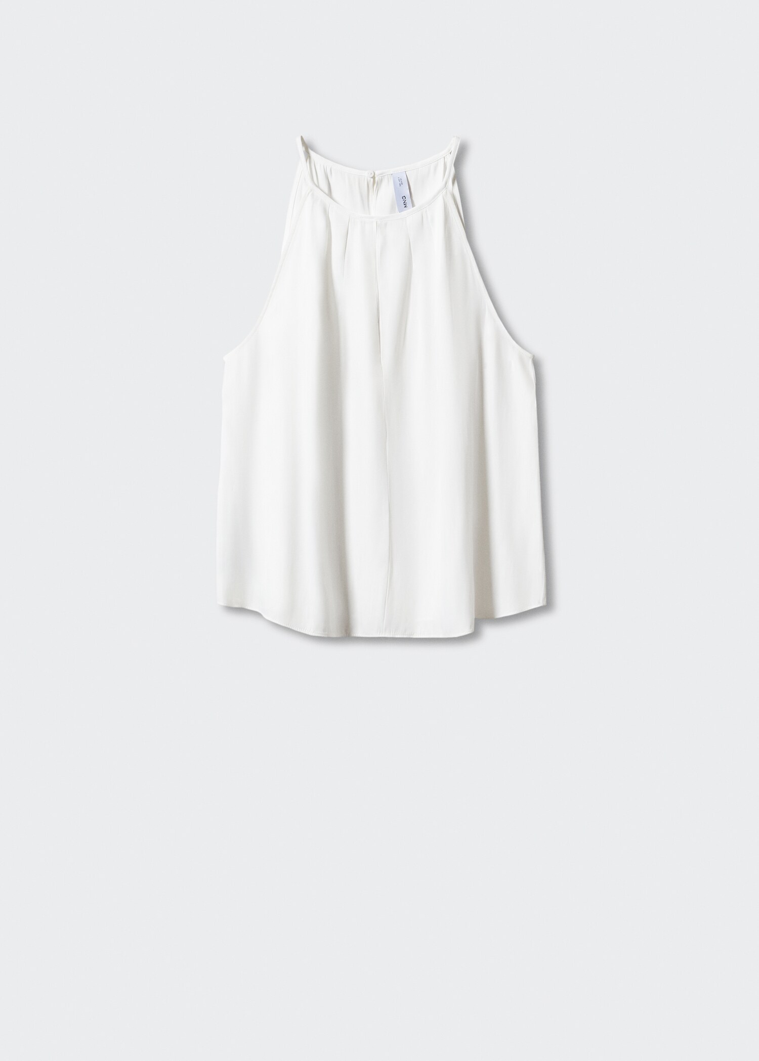 Top satinado cuello halter - Artículo sin modelo