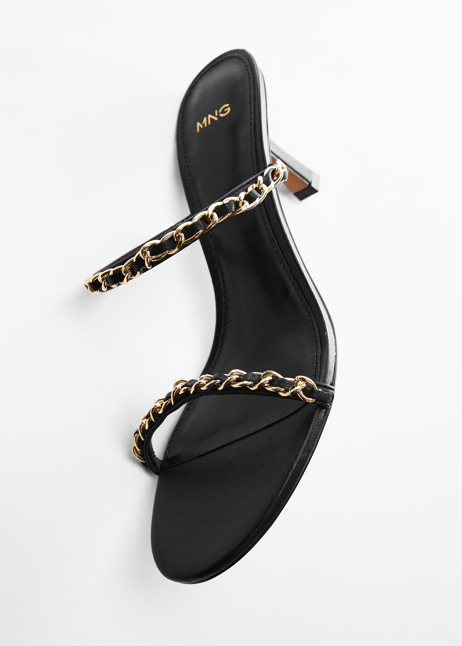 High-heeled sandals with chain detail Women MANGO Niger