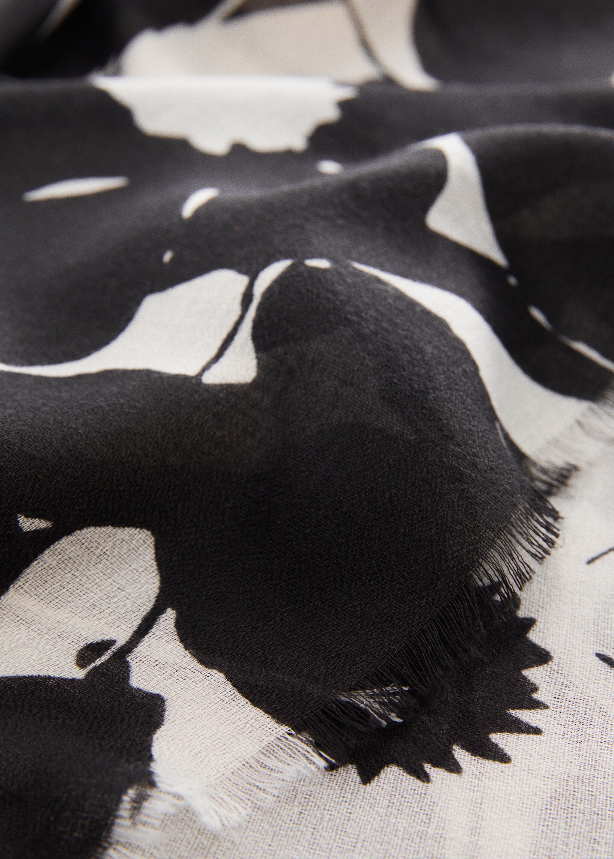 Printed bicolour foulard - Medium plane