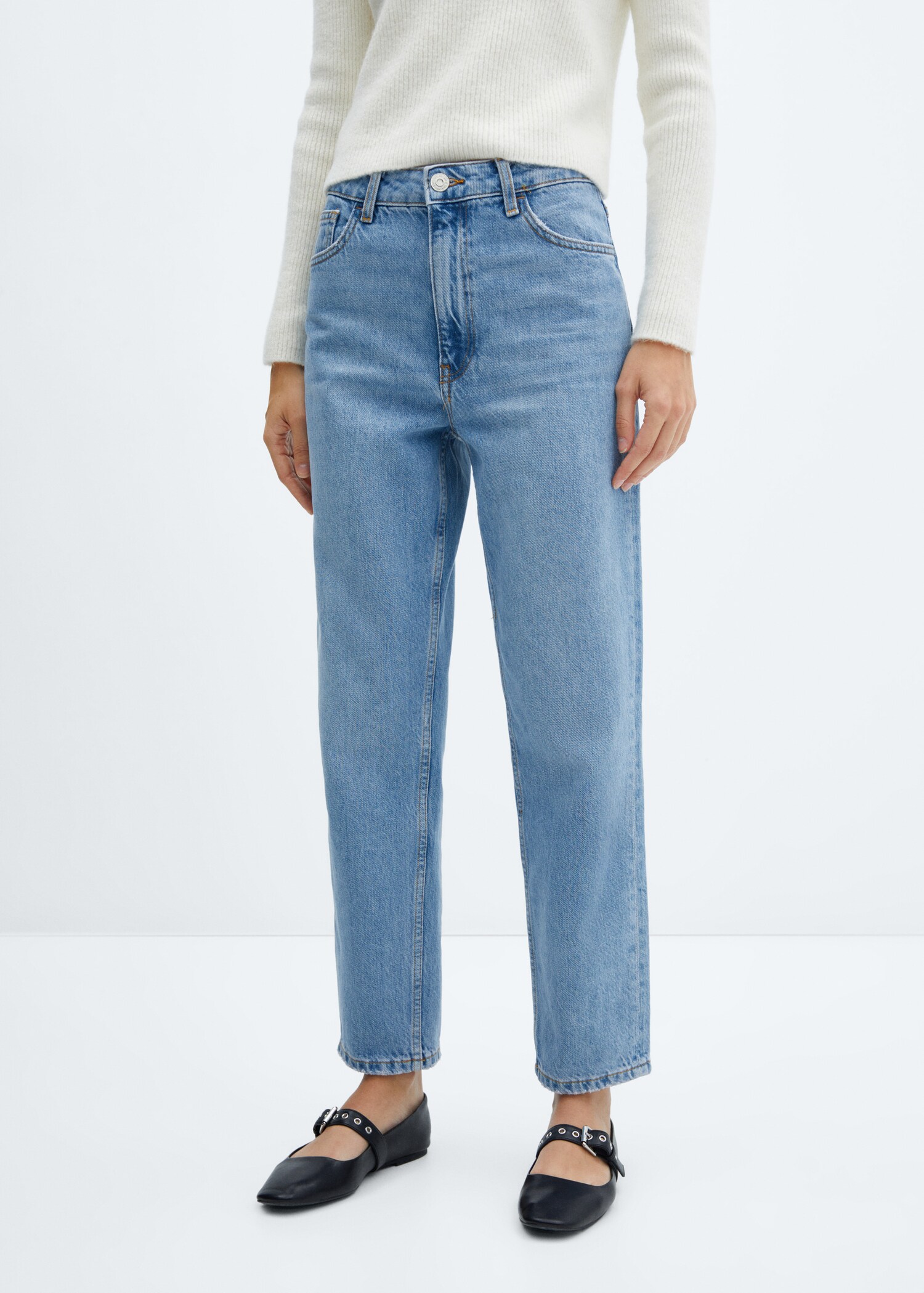 Jeans Mom2000 mom tiro alto - Plano medio