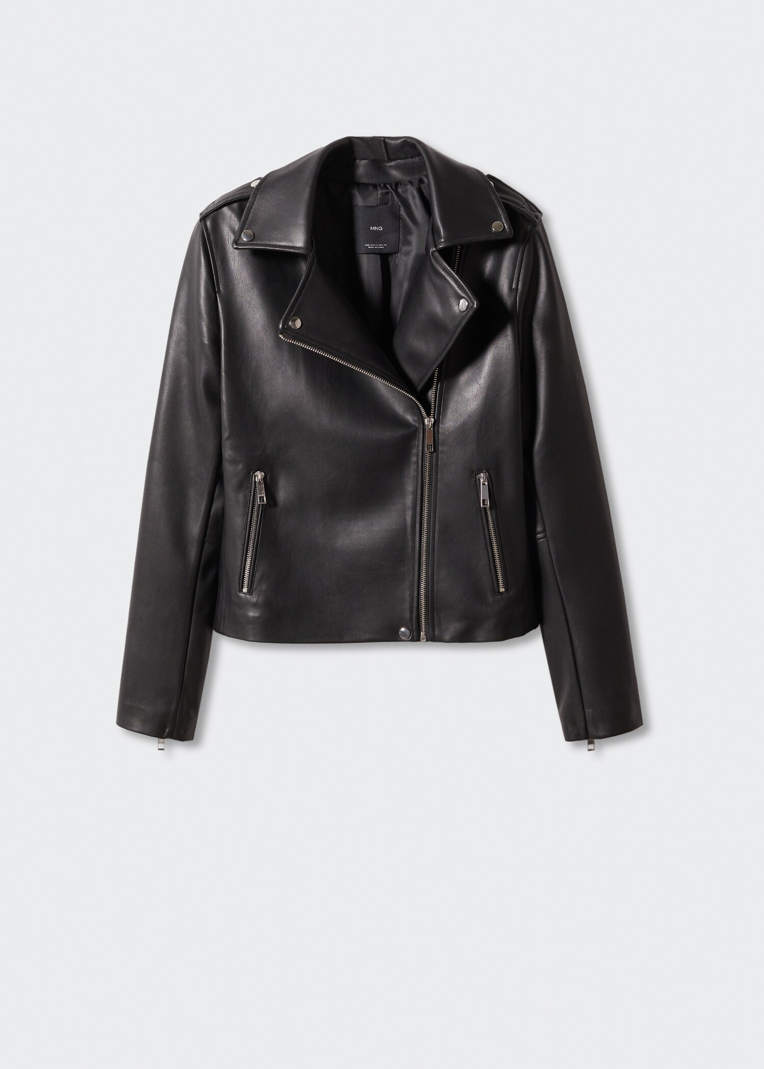 Leather-effect biker jacket - Article without model